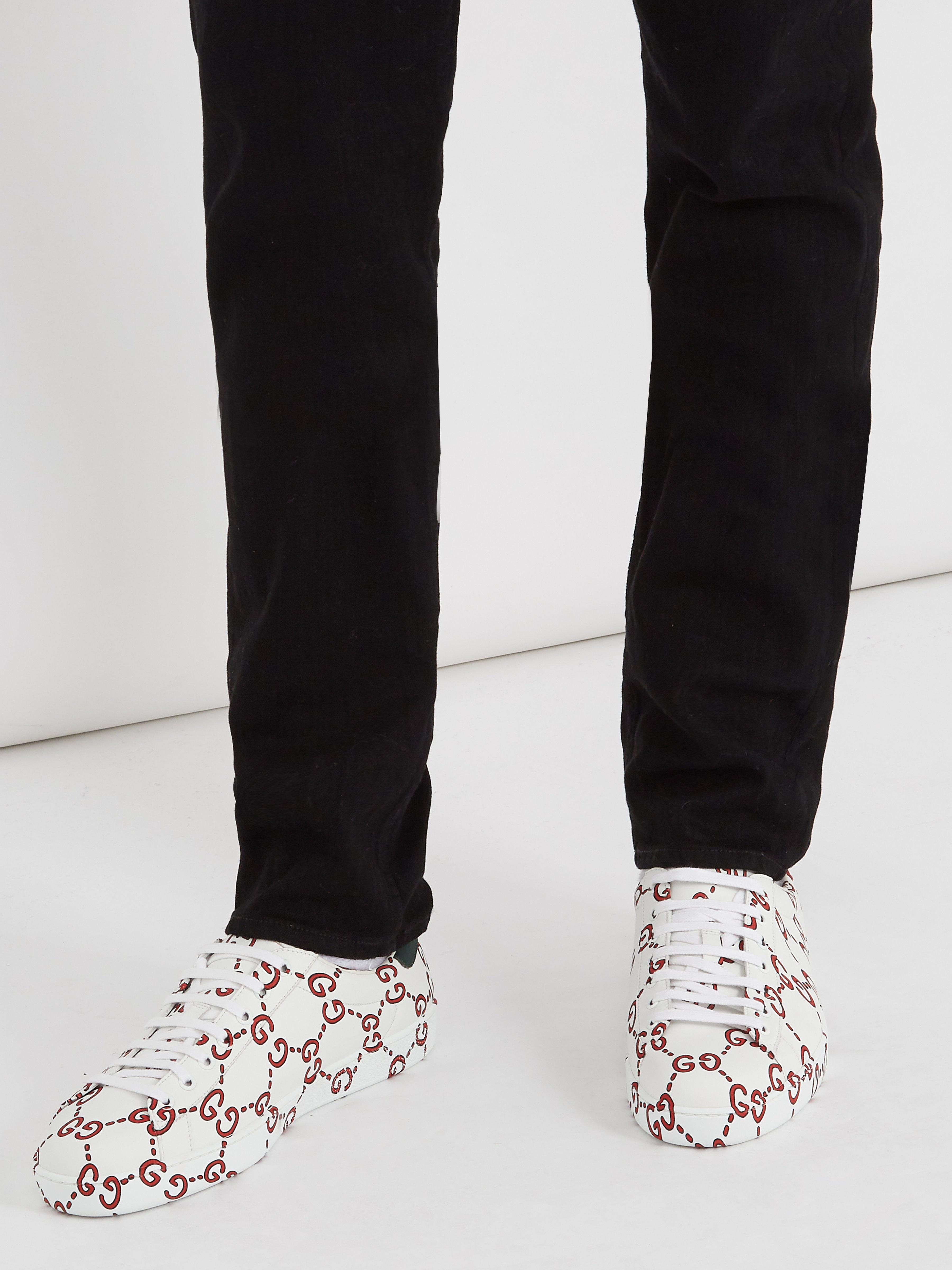 gucci ace gg supreme on feet