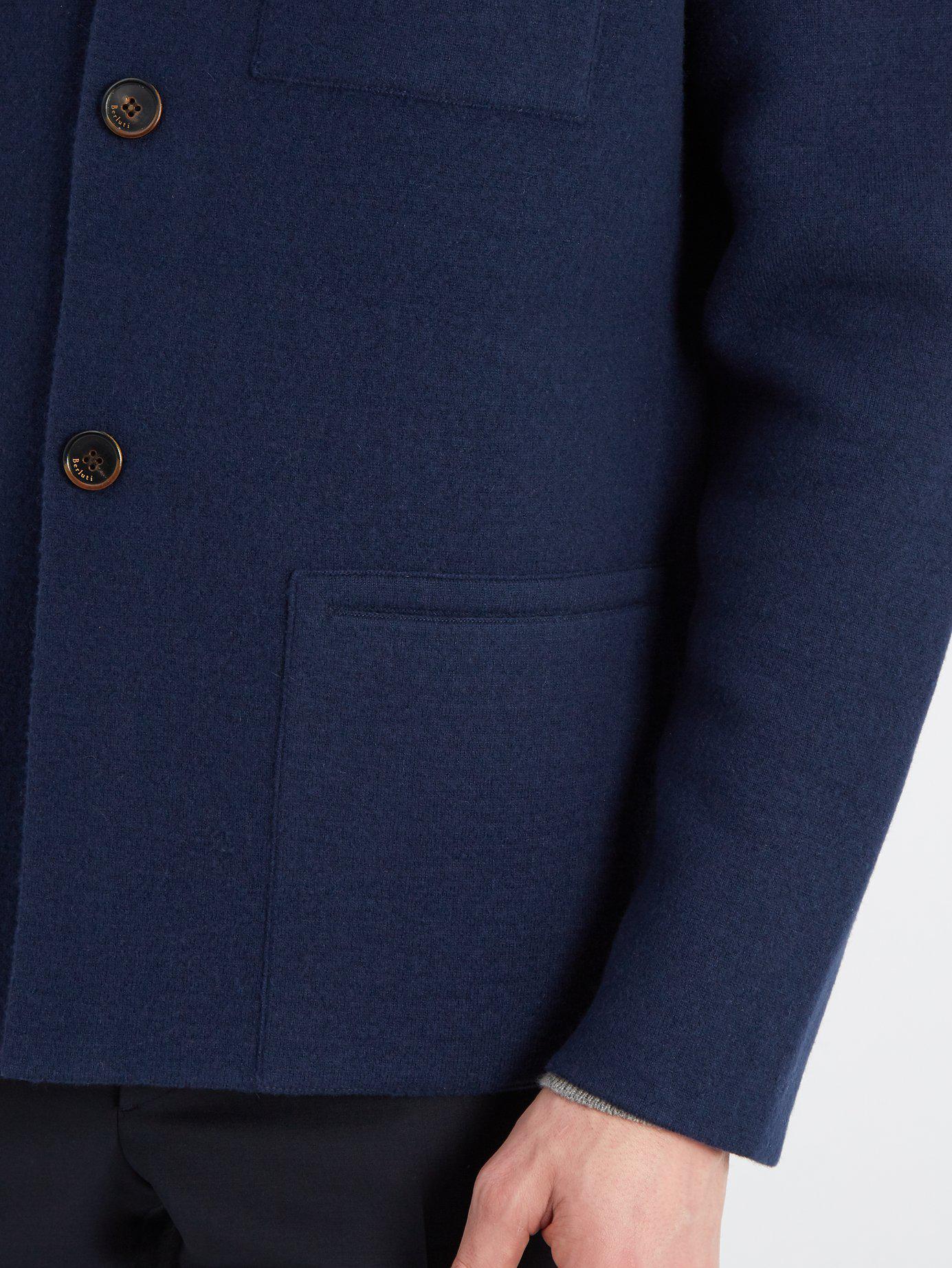 Berluti Forestiere Wool And Cashmere Blend Jacket in Navy (Blue) for Men |  Lyst