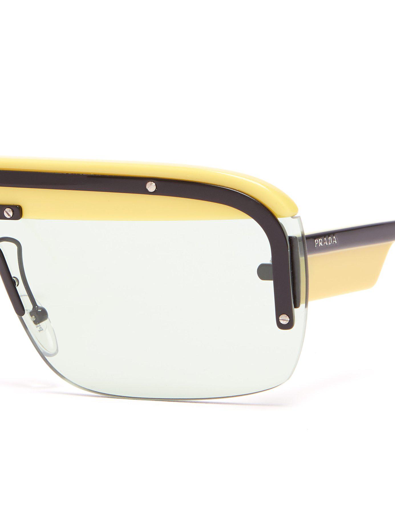 prada yellow sunglasses