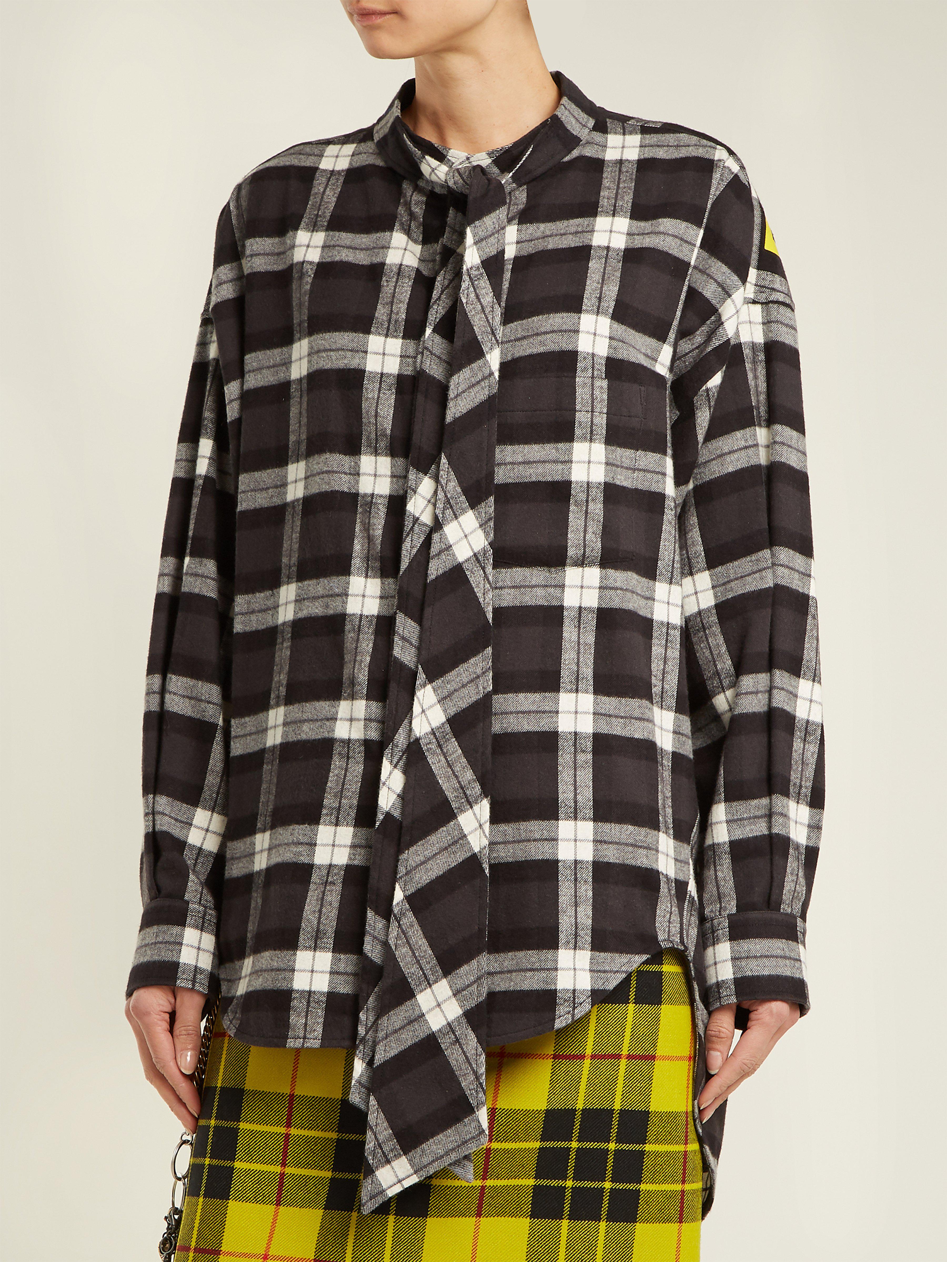 balenciaga flannel shirt