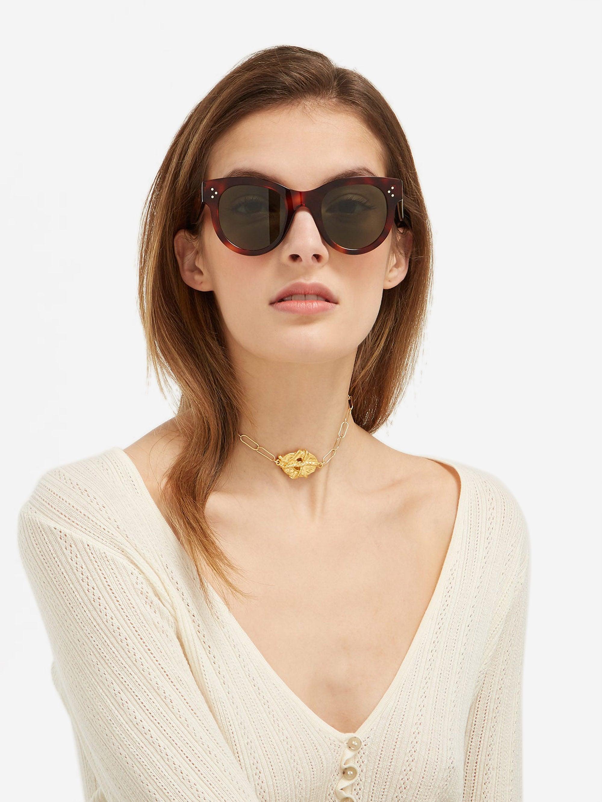 coupon Technology Stop by Celine Baby Audrey Cat-eye Acetate Sunglasses | Lyst