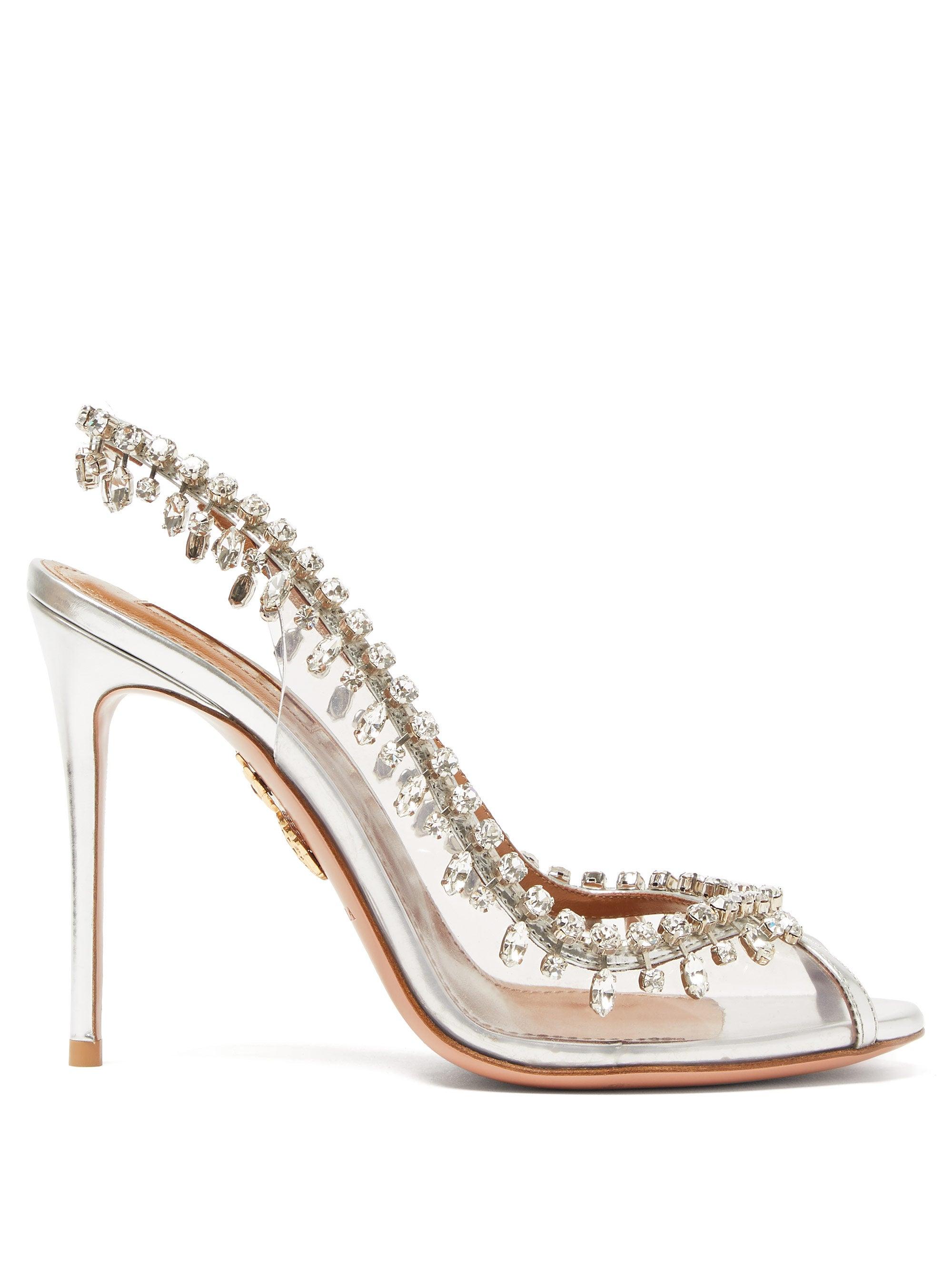aquazzura pvc heels