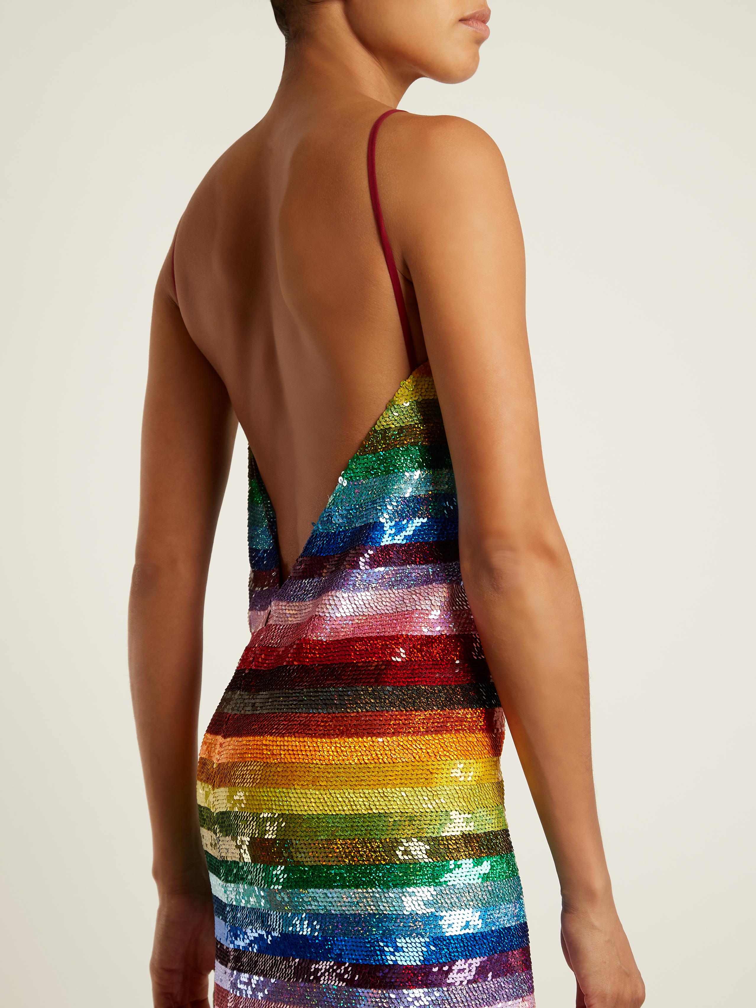 Rainbow Striped Sequin Dress Online, 53 ...