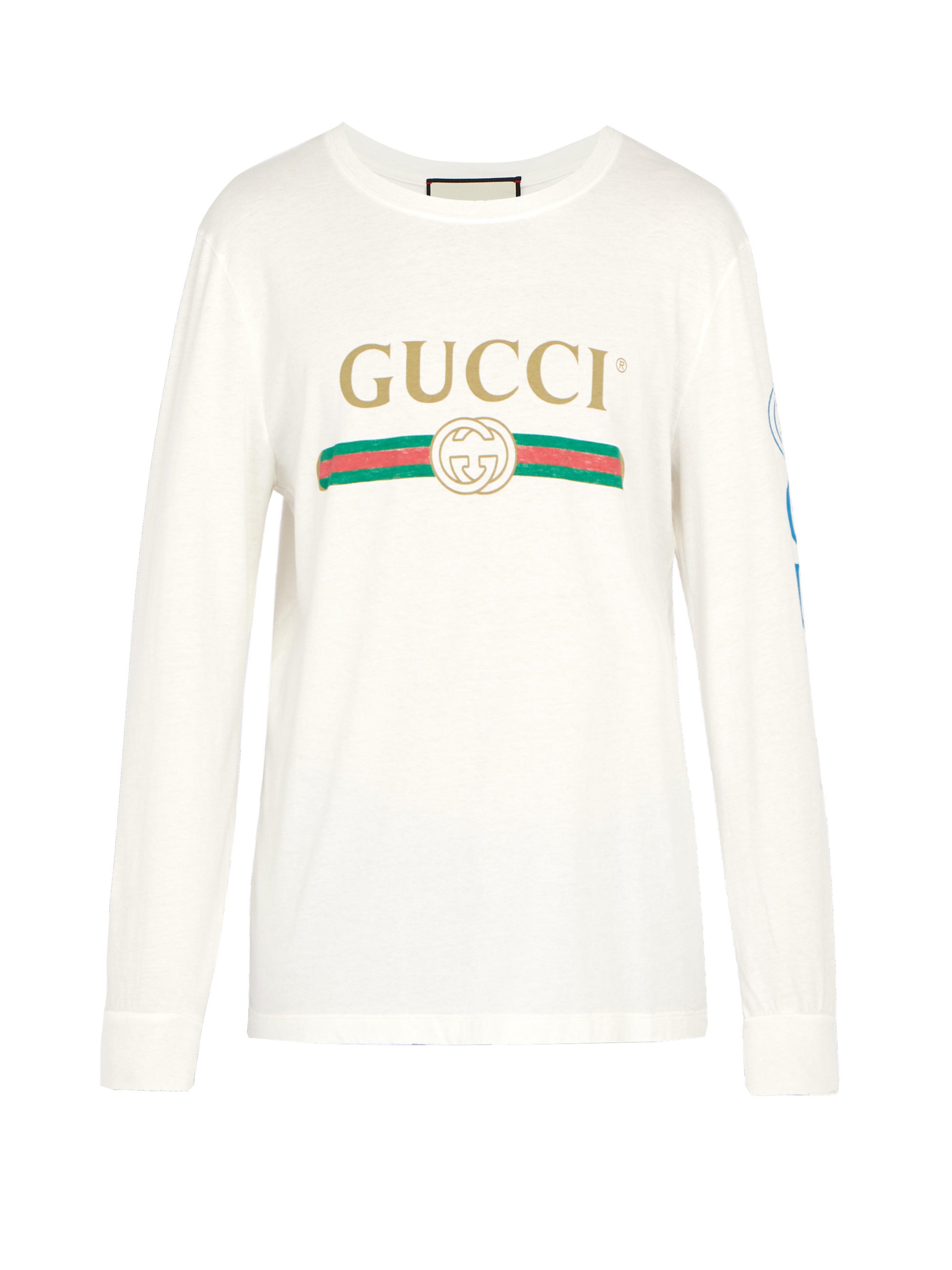gucci white long sleeve t shirt