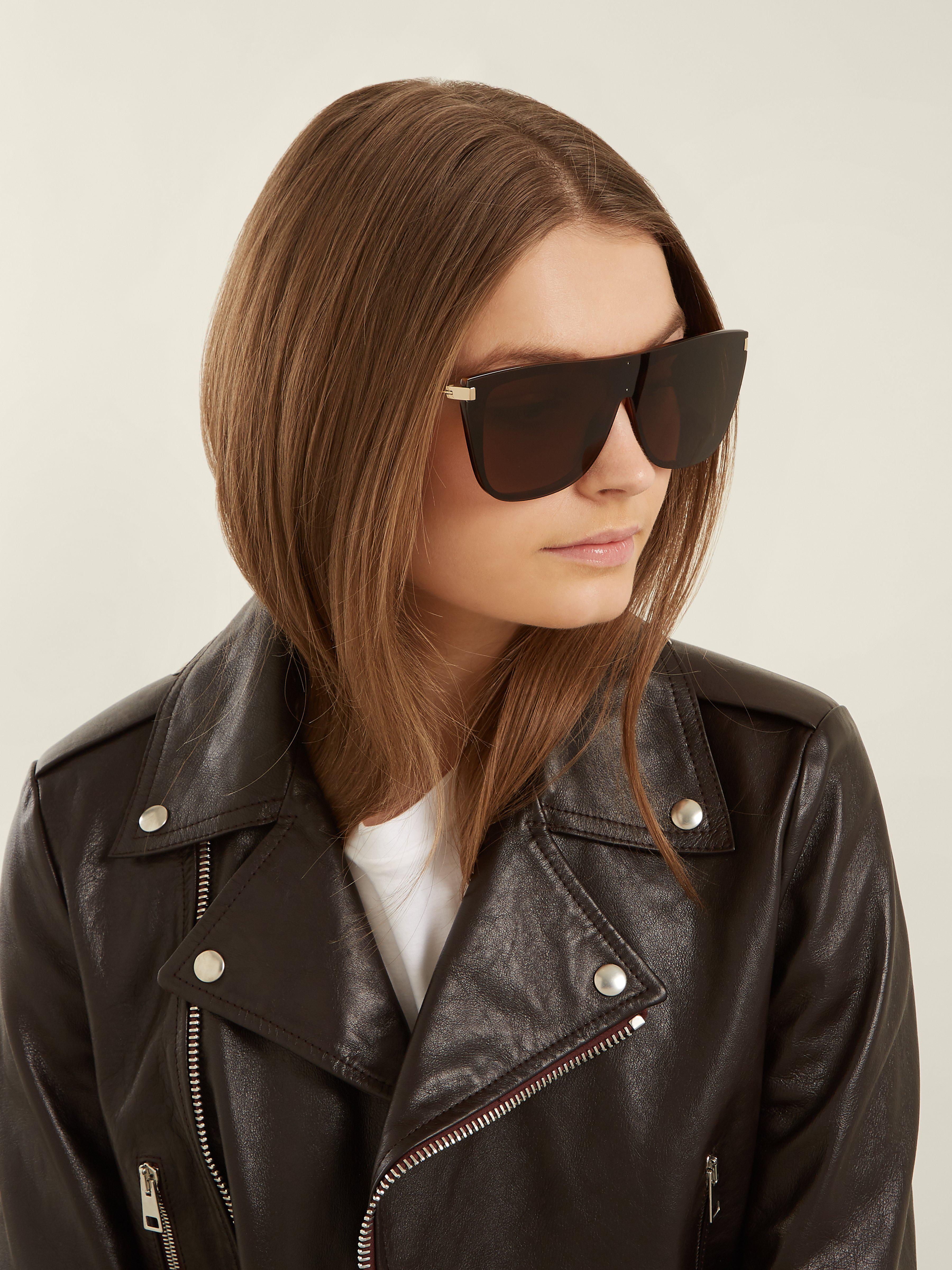 Saint Laurent D Frame Acetate Sunglasses
