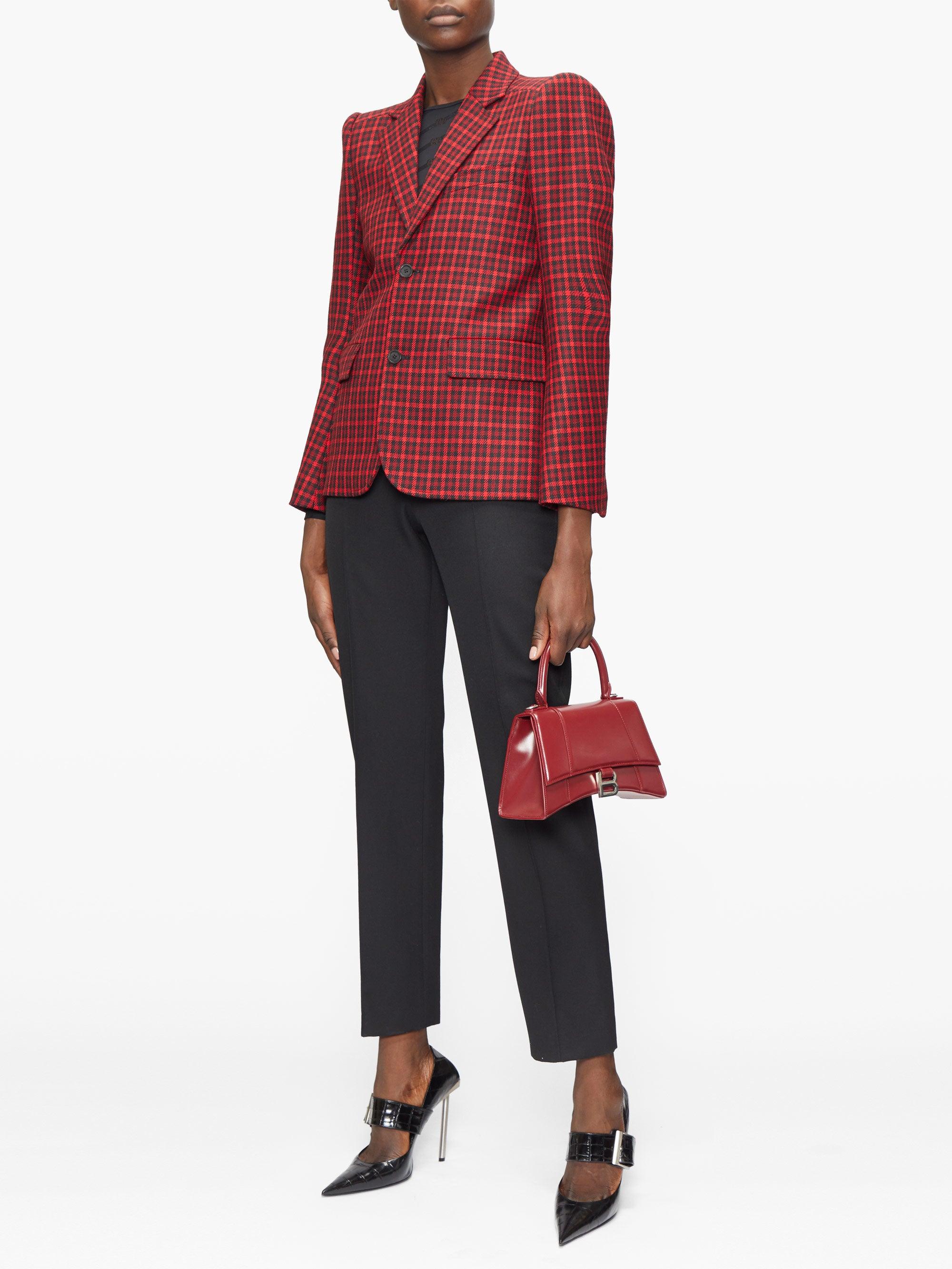 balenciaga hourglass bolsa xs red