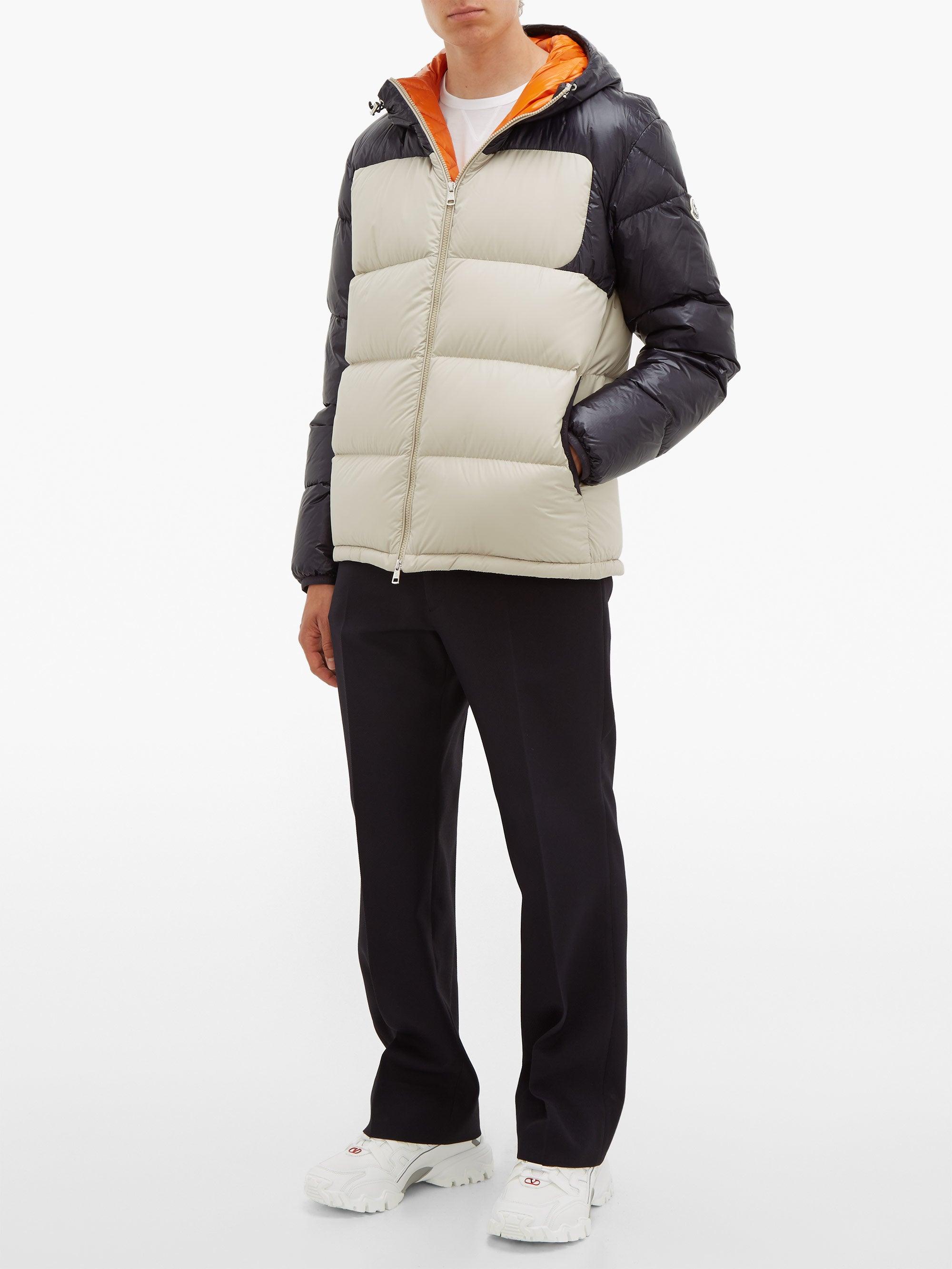 Moncler Synthetic Latour Hooded Down Jacket in Beige Navy (Blue) for Men -  Lyst