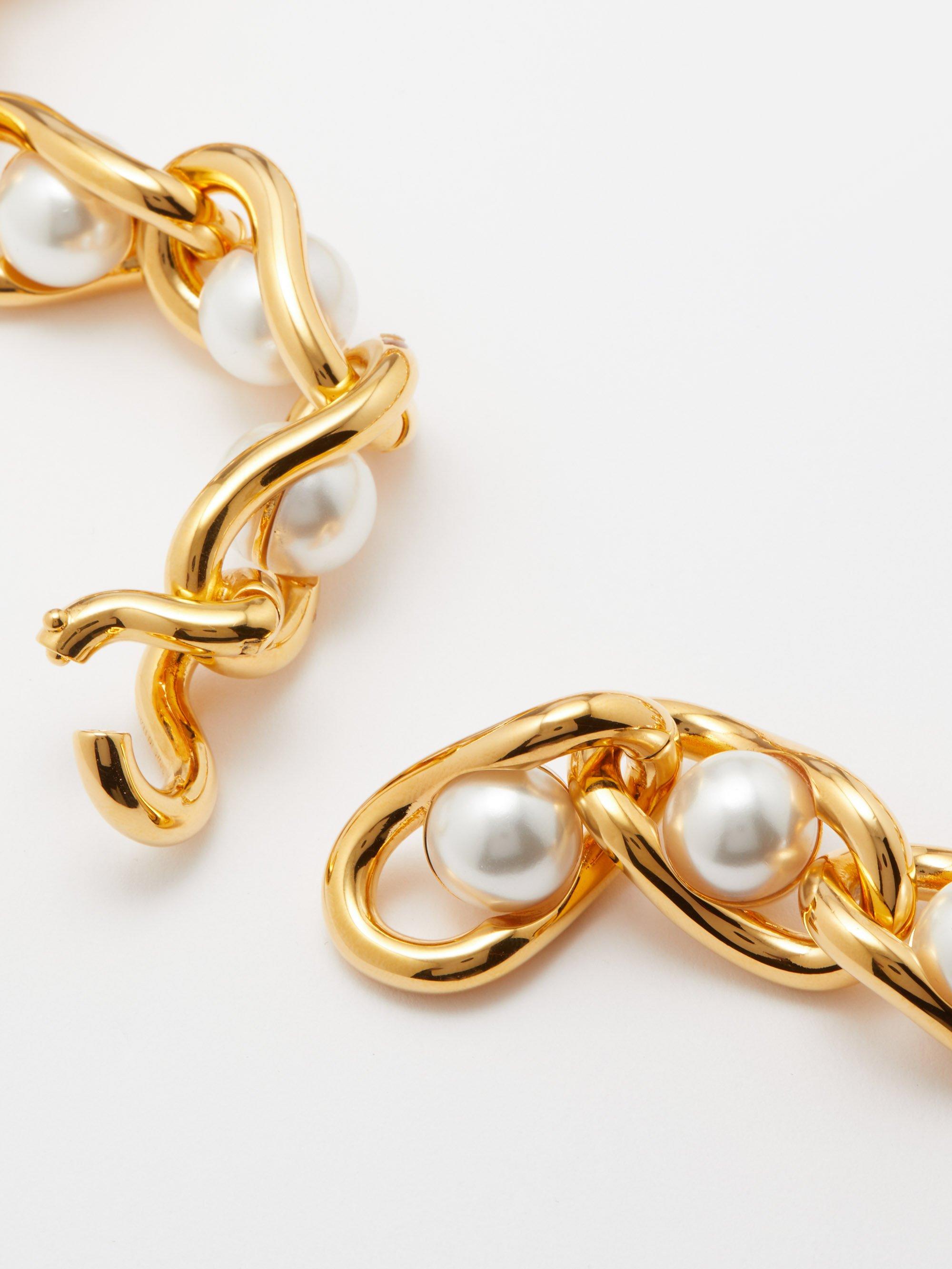 Balenciaga Faux Chain Choker Necklace in Metallic | Lyst