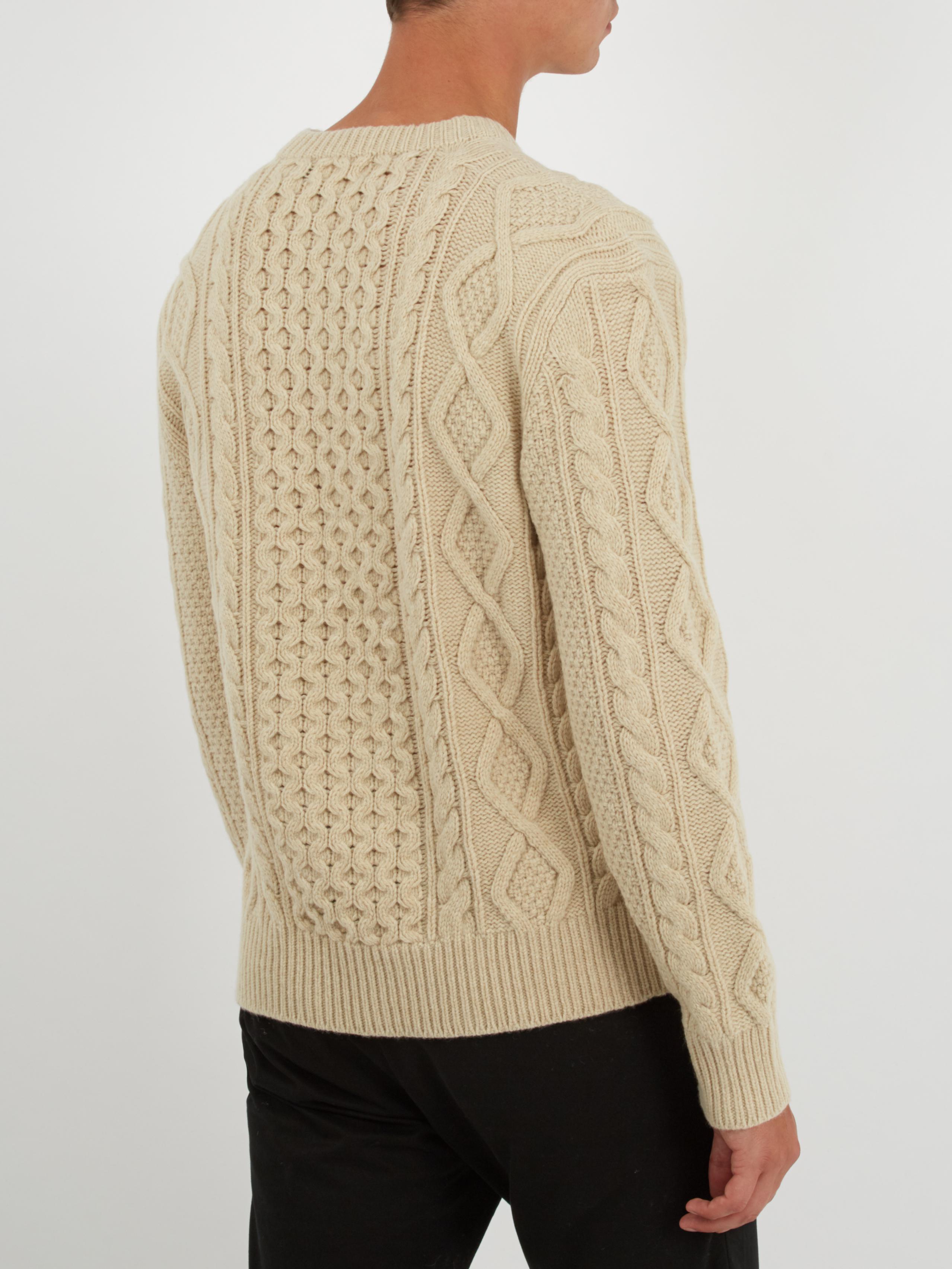 Polo Ralph Lauren Aranknit Woolblend Sweater in Beige (Natural) for