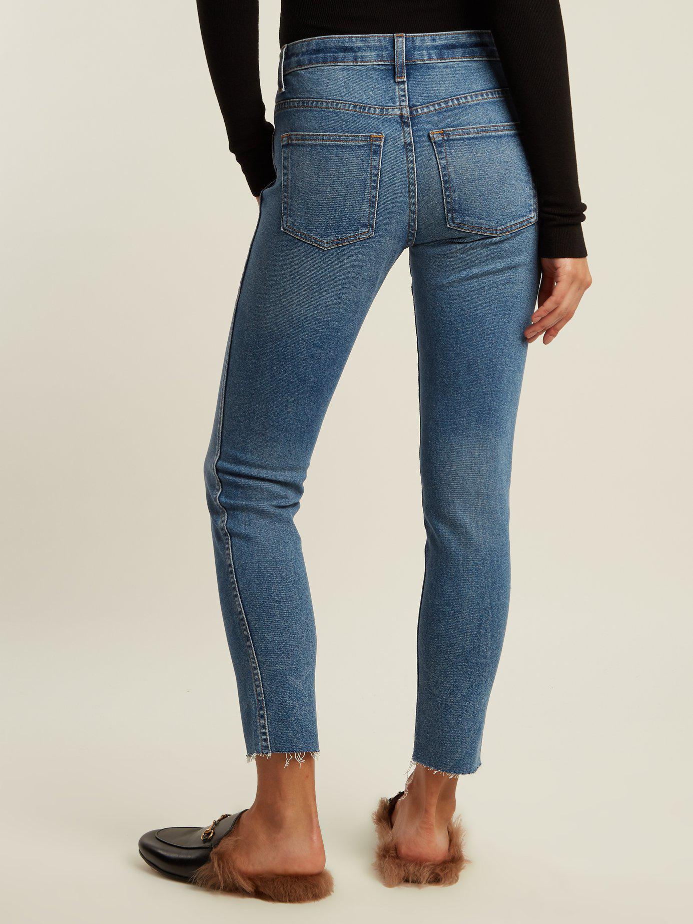 Khaite Denim Alissa Mid Rise Slim Leg 