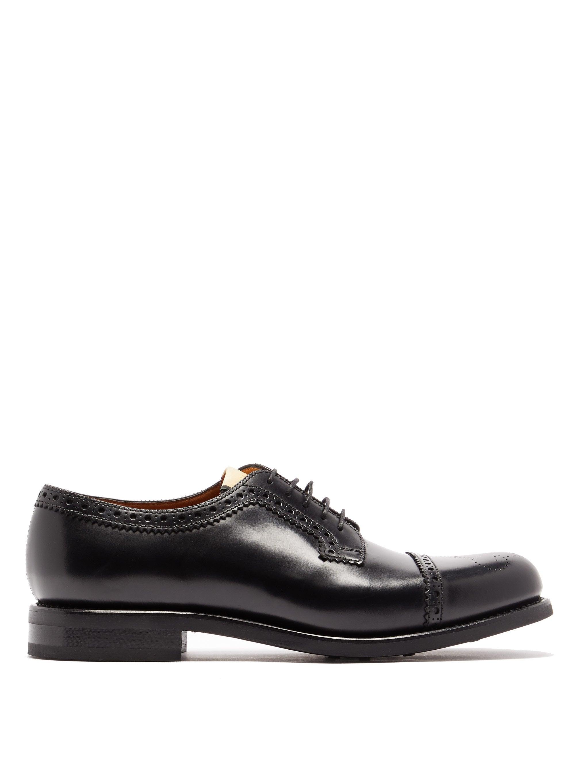 Gucci Darko Leather Derby Shoes in Black for Men - Lyst