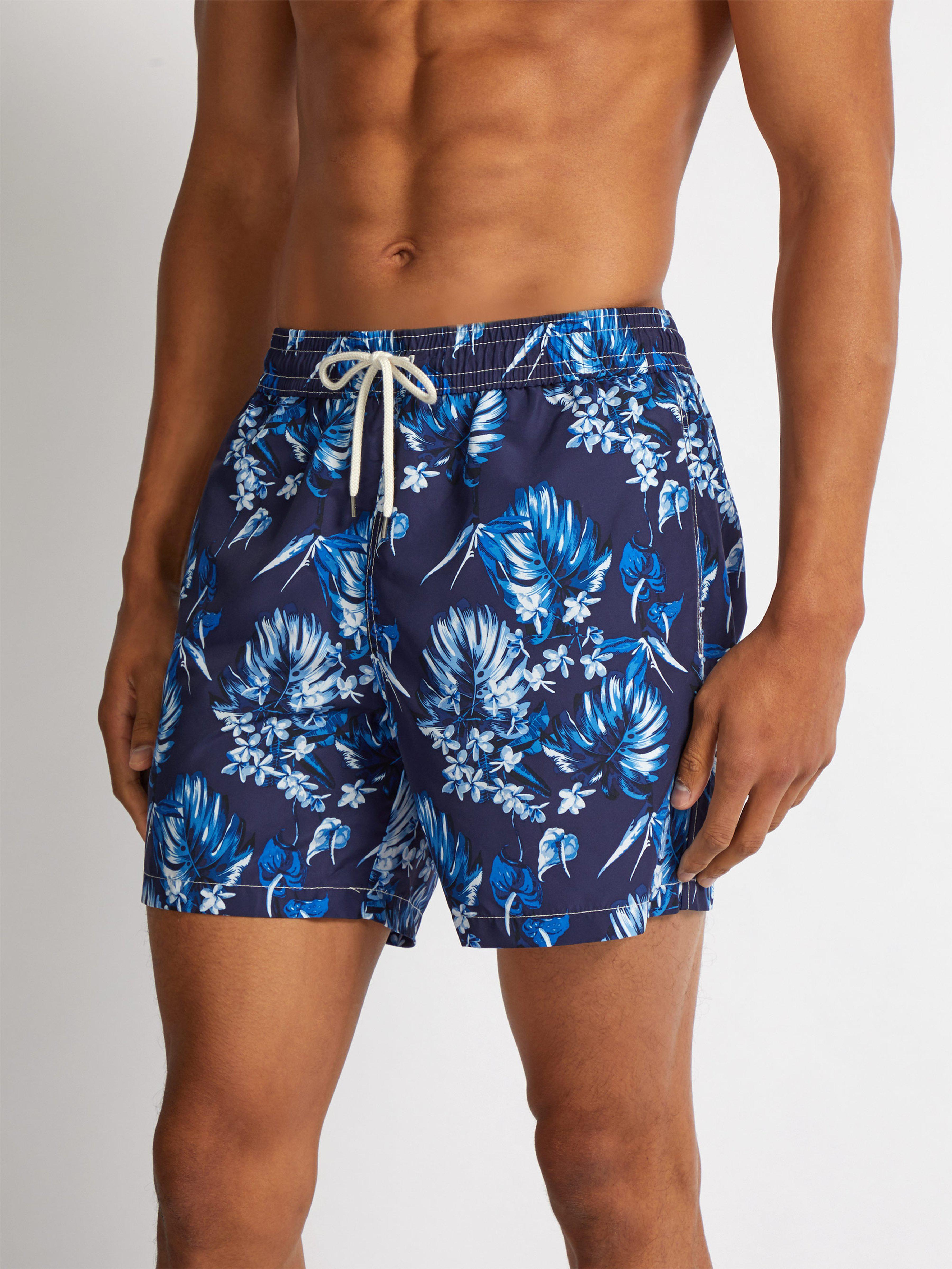 polo floral swim trunks