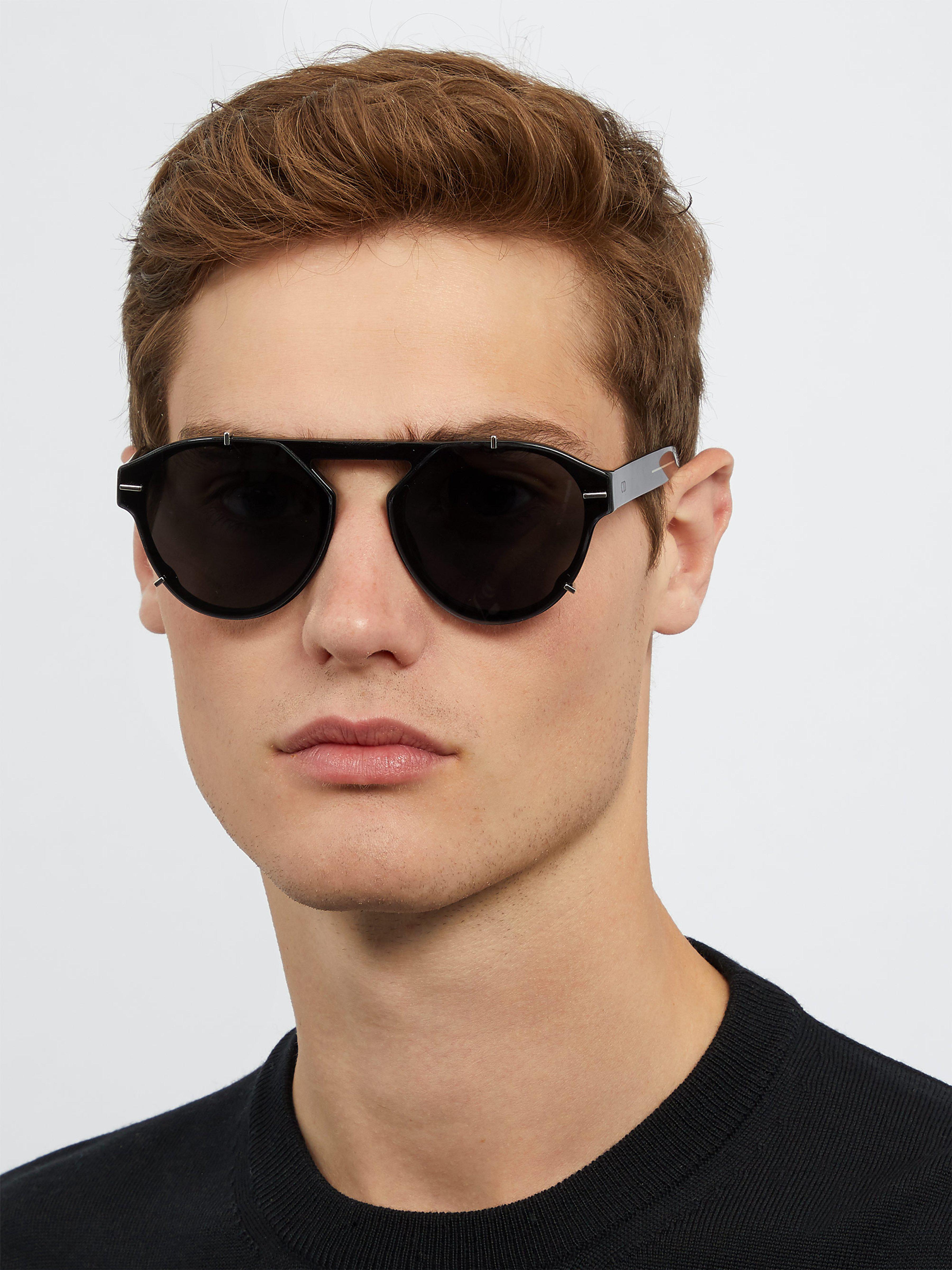 Lunettes de soleil rondes en acétate BlackTie Dior Homme pour homme - Lyst