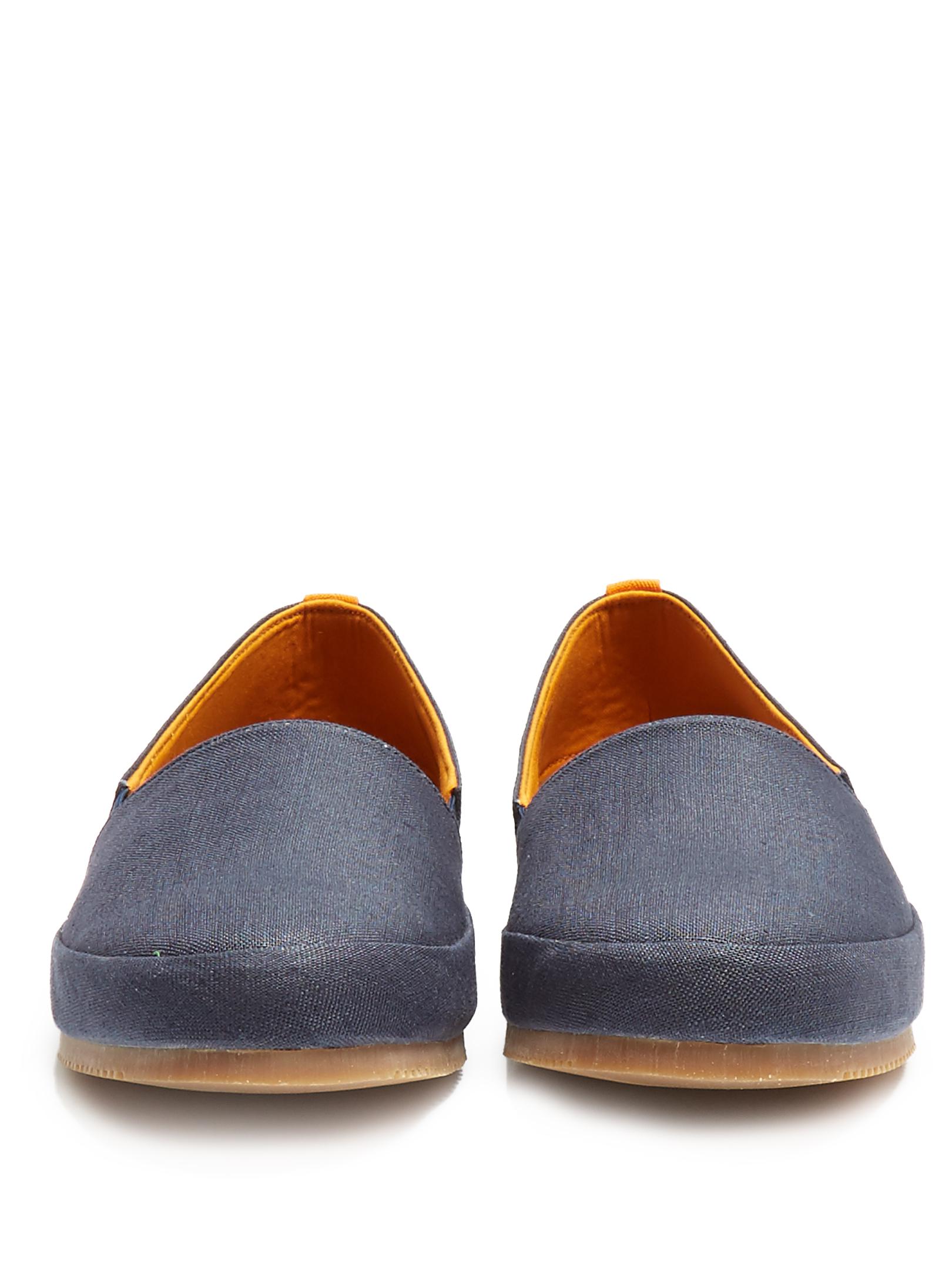 Mulo Linen Loafers in Navy (Blue) for Men Lyst