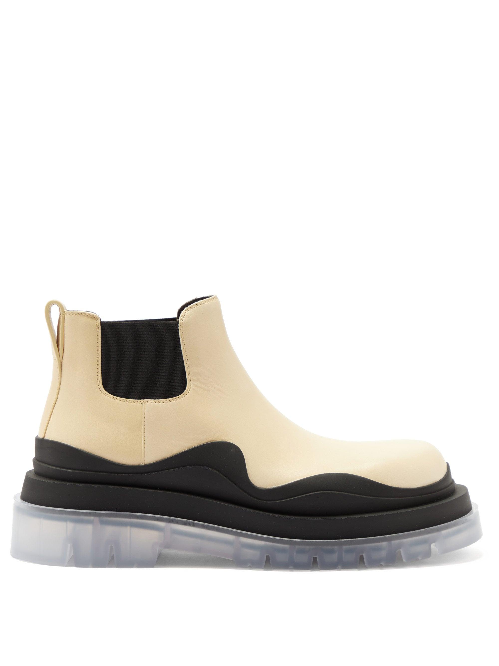 bv tire leather chelsea boots