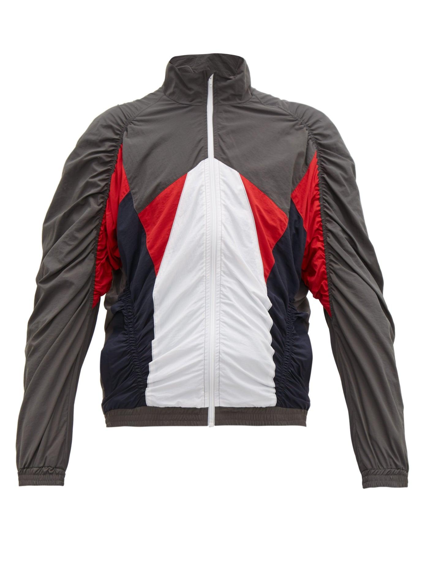 Martine Rose Synthetic Ruched Shell Track Jacket in Grey (Gray) for Men ...