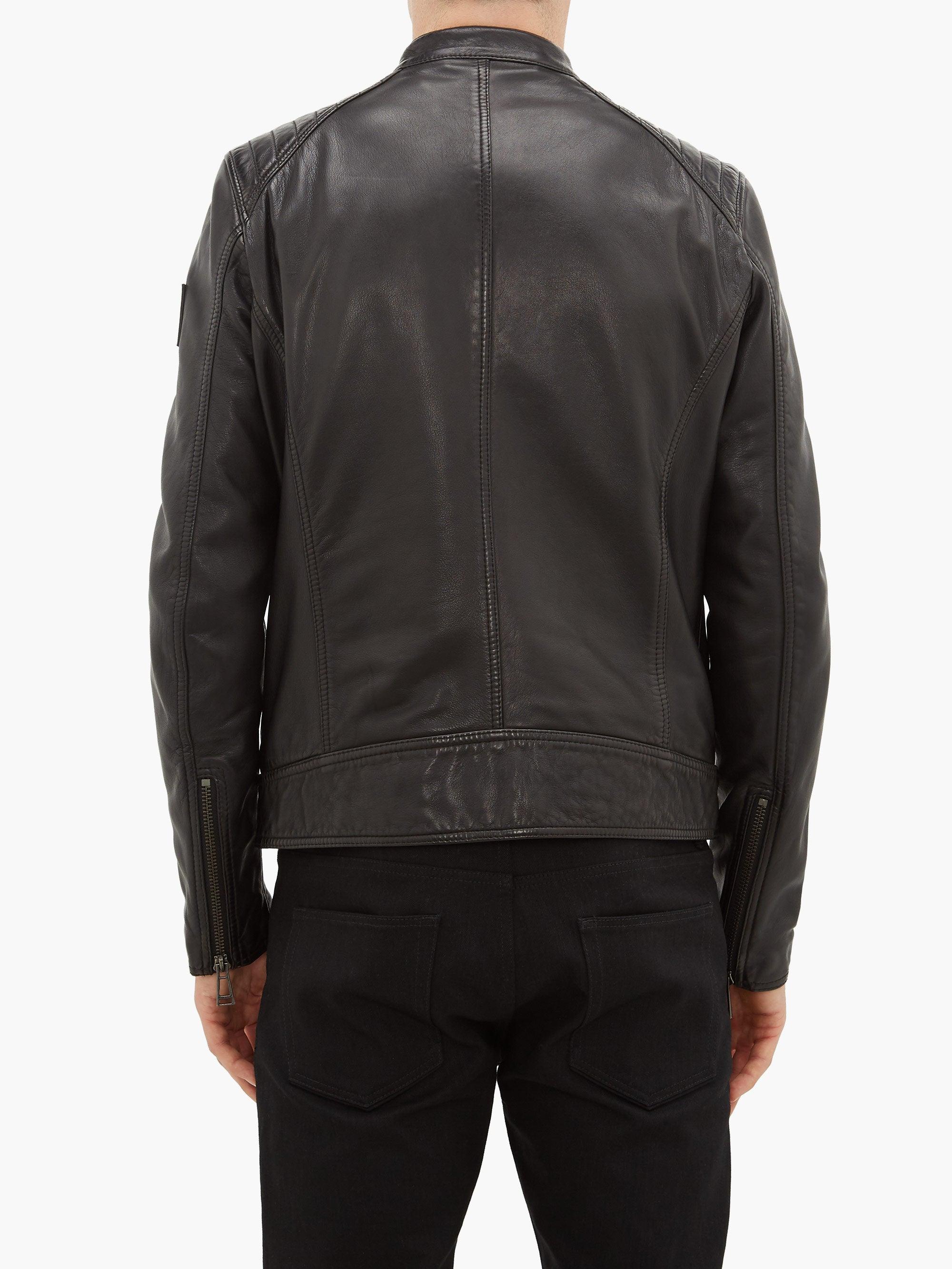 Belstaff V Racer Lambskin-leather Jacket in Black for Men - Lyst