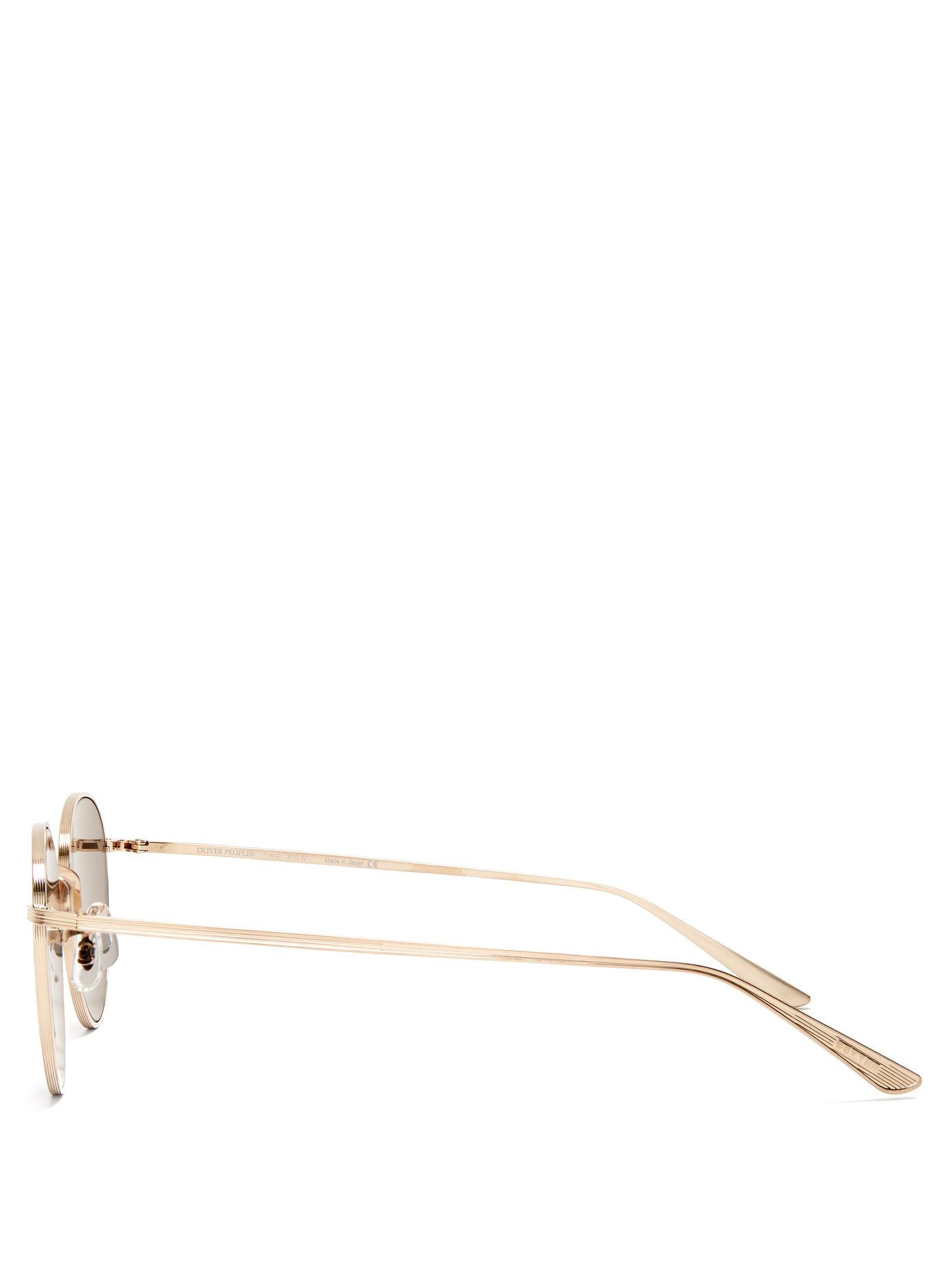 The Row X Oliver Peoples Brownstone 2 Sunglasses in Metallic