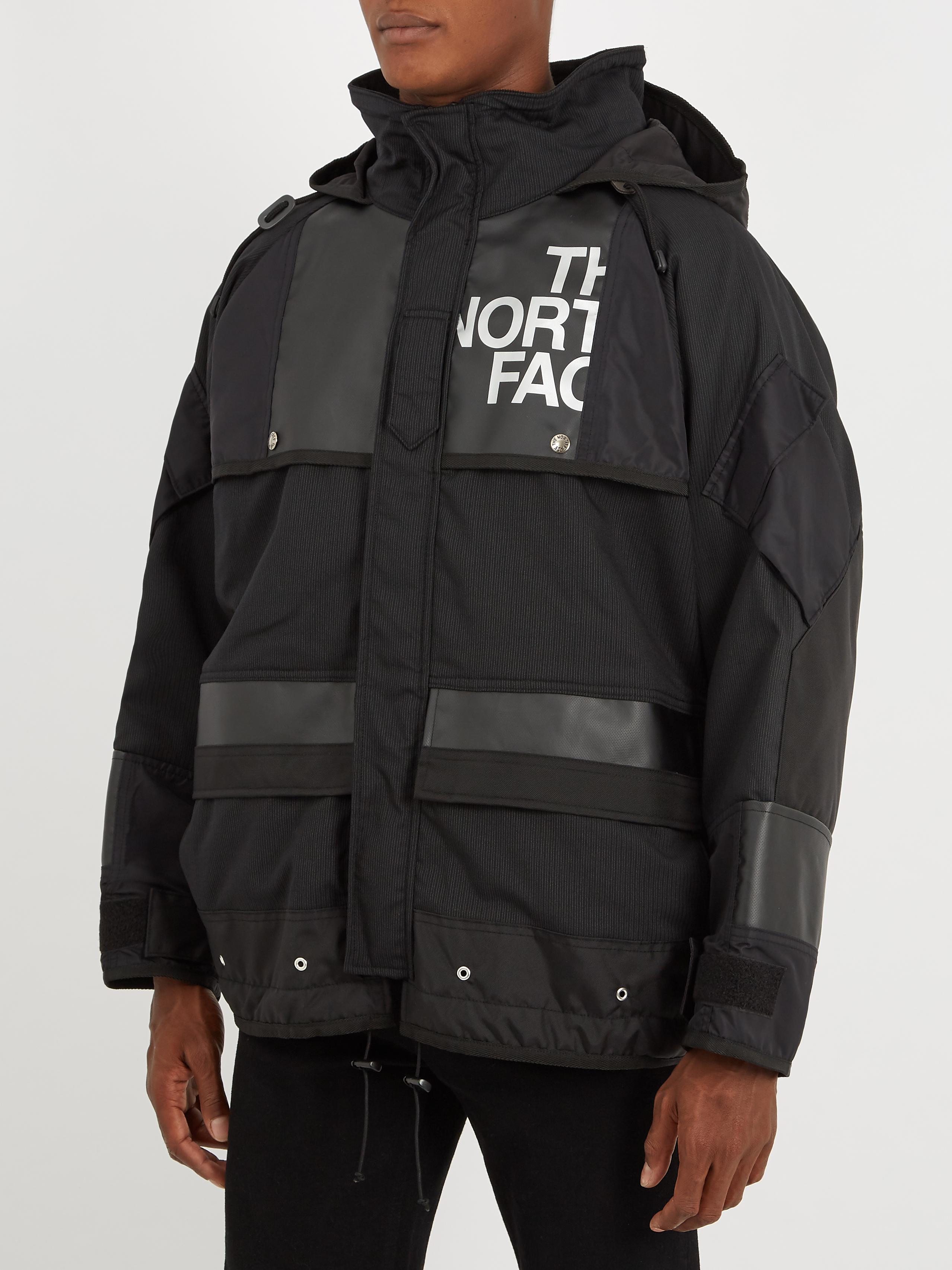 Junya Watanabe Wool X The North Face Contrast-panel Parka in Black