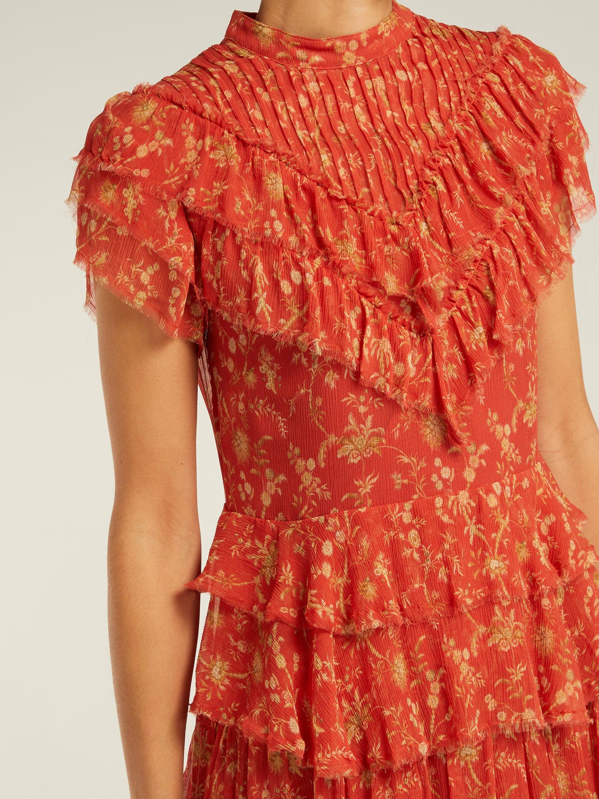 sir the label posey ruffle gown