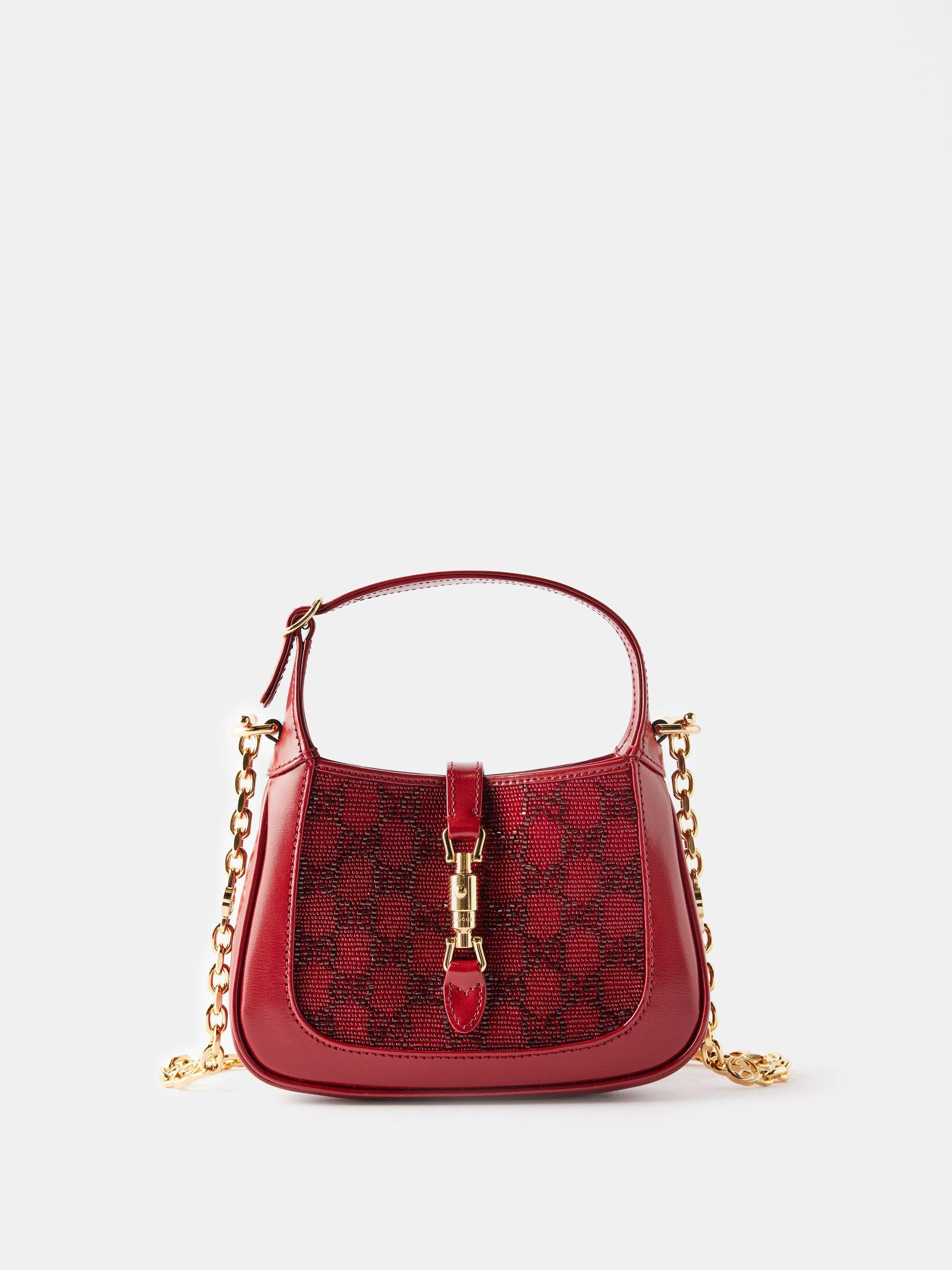 GUCCI Jackie 1961 small webbing-trimmed coated-canvas and leather