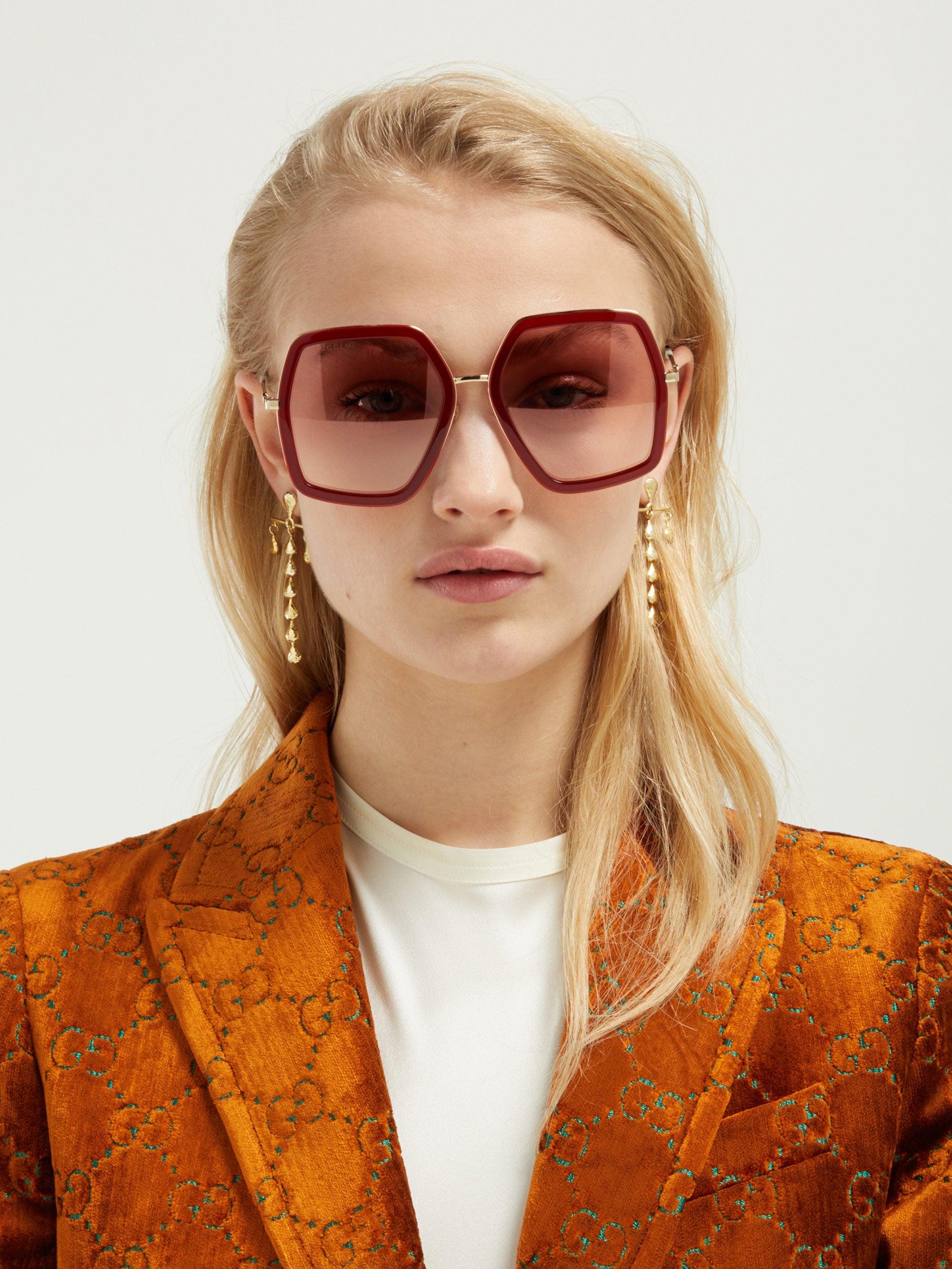 gucci hexagon sunglasses