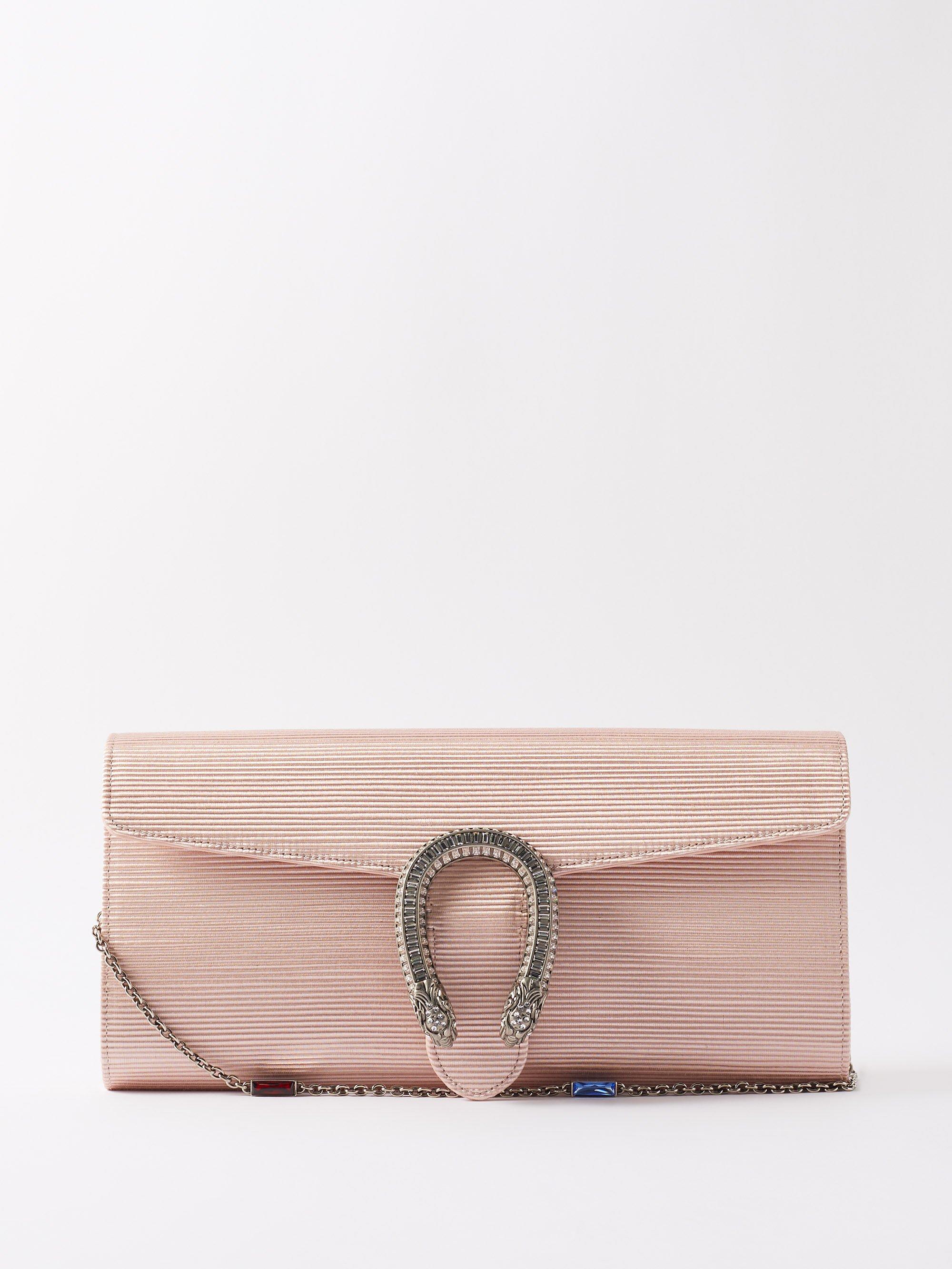Gucci Dionysus Grosgrain-satin Clutch Bag in Pink | Lyst Australia
