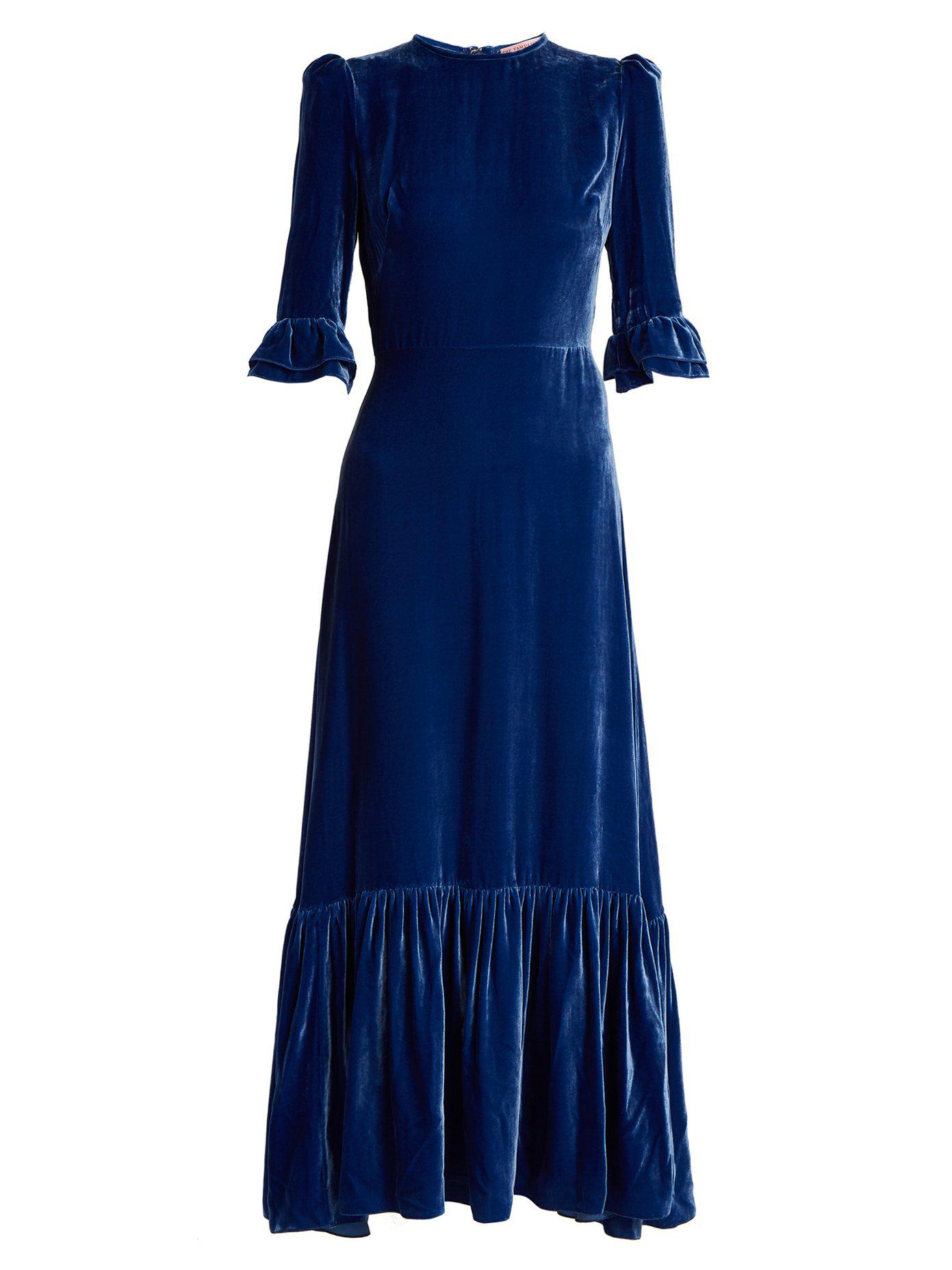 Wife Festival Ruffled Velvet Dress ...