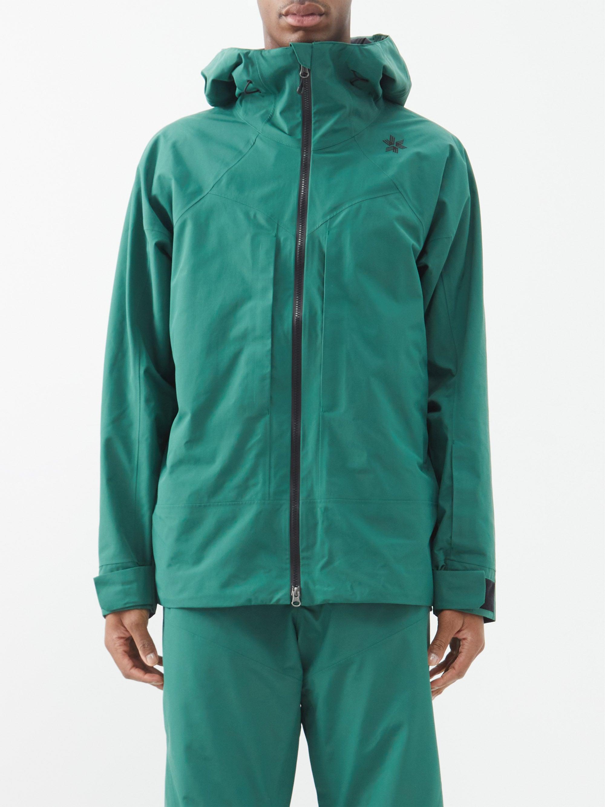 Goldwin Hooded Goretex Ski Jacket in Green for Men Lyst