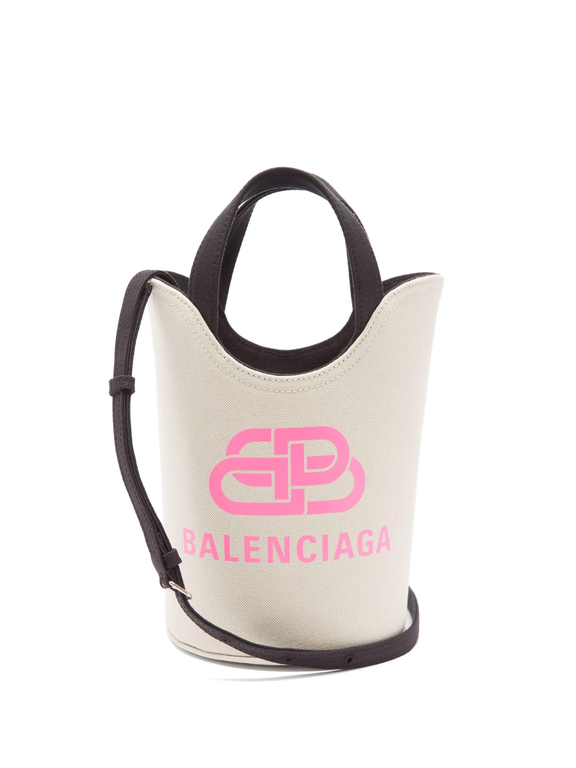 Balenciaga Wave Xs Logo-print Organic-cotton Canvas Tote Bag in