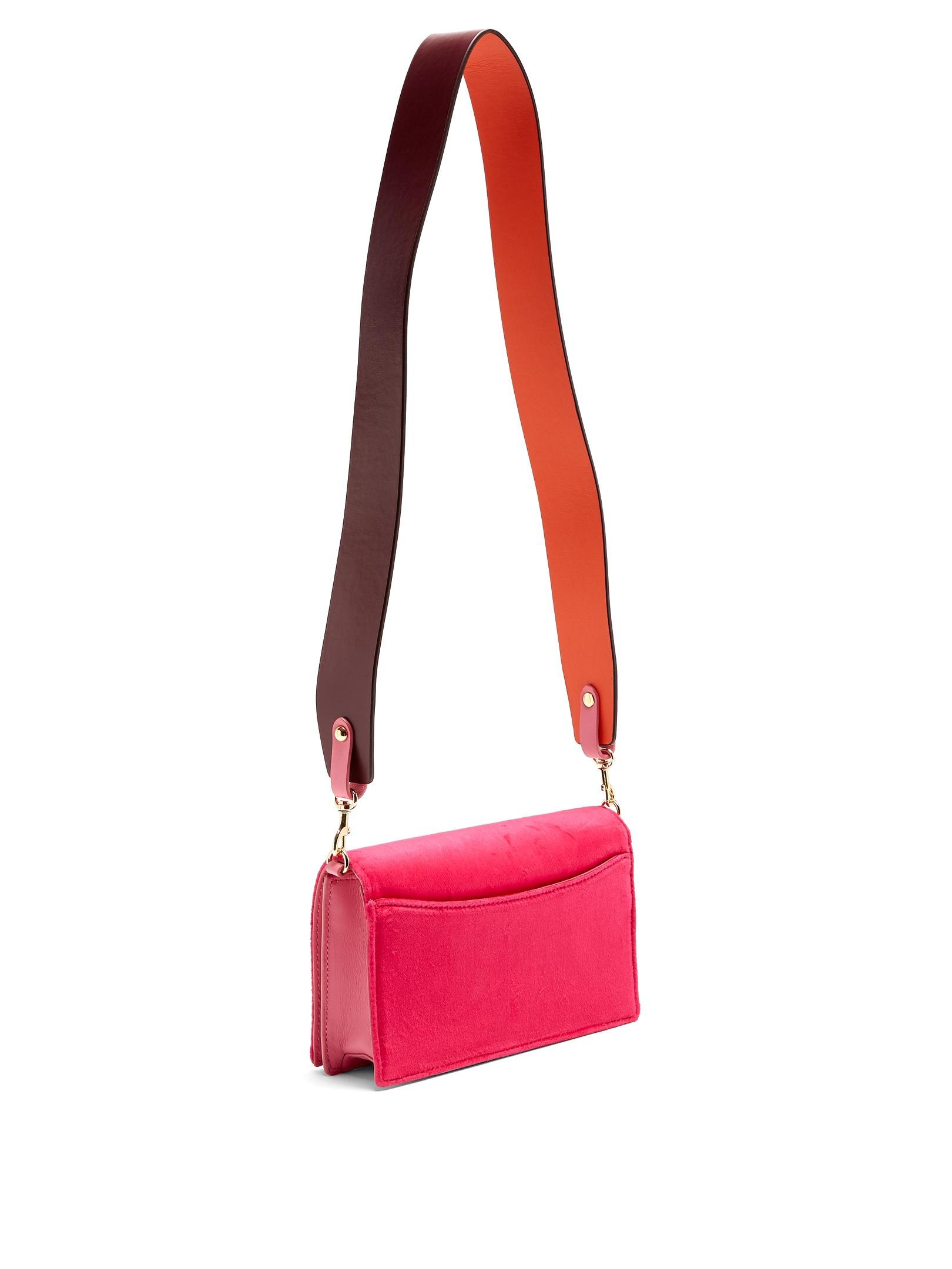 Diane von Furstenberg Soiree Velvet Cross-body Bag in Pink | Lyst