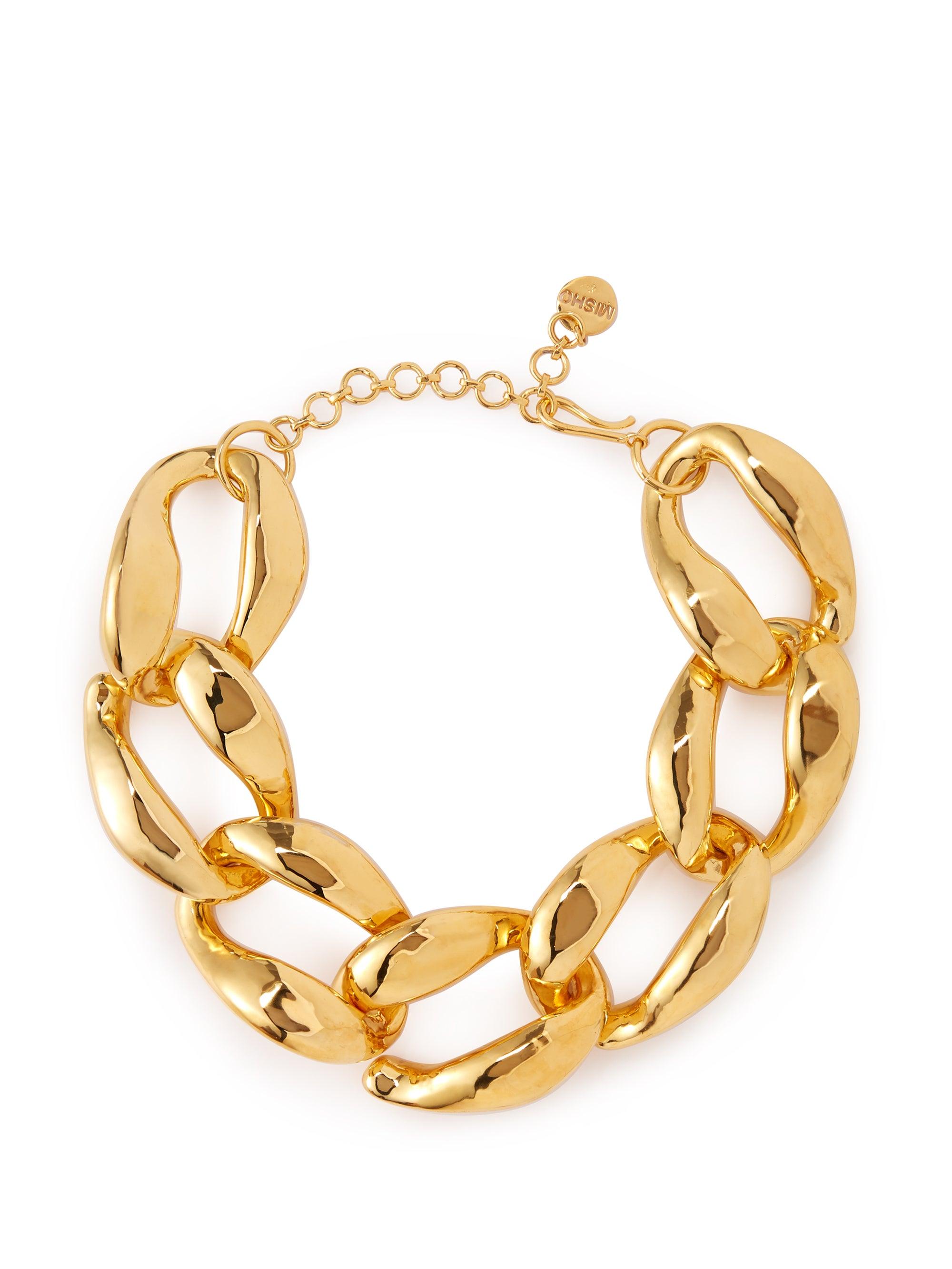 MISHO Chunky Chain Brass Necklace in Metallic | Lyst