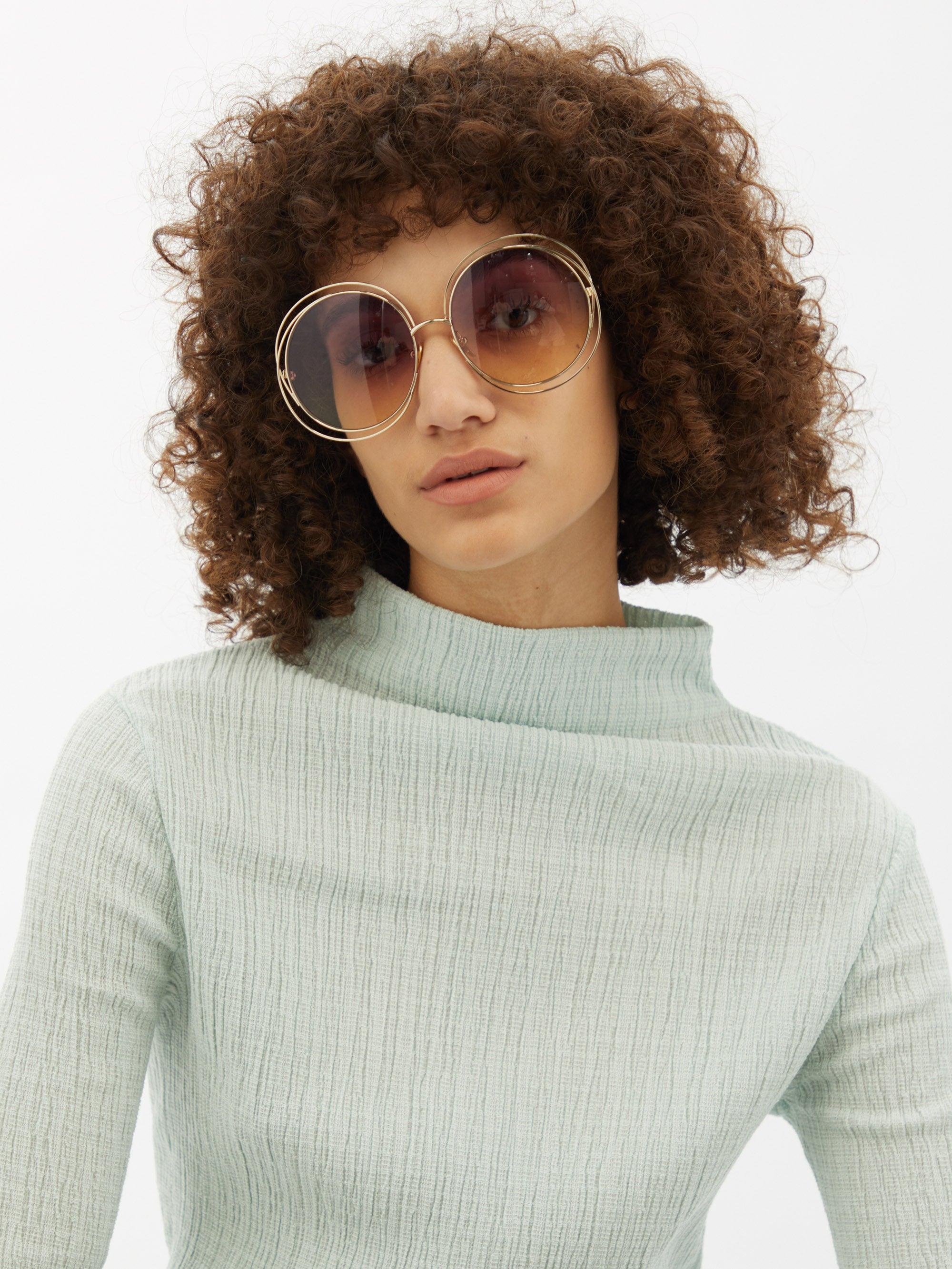 chloe oversized round sunglasses