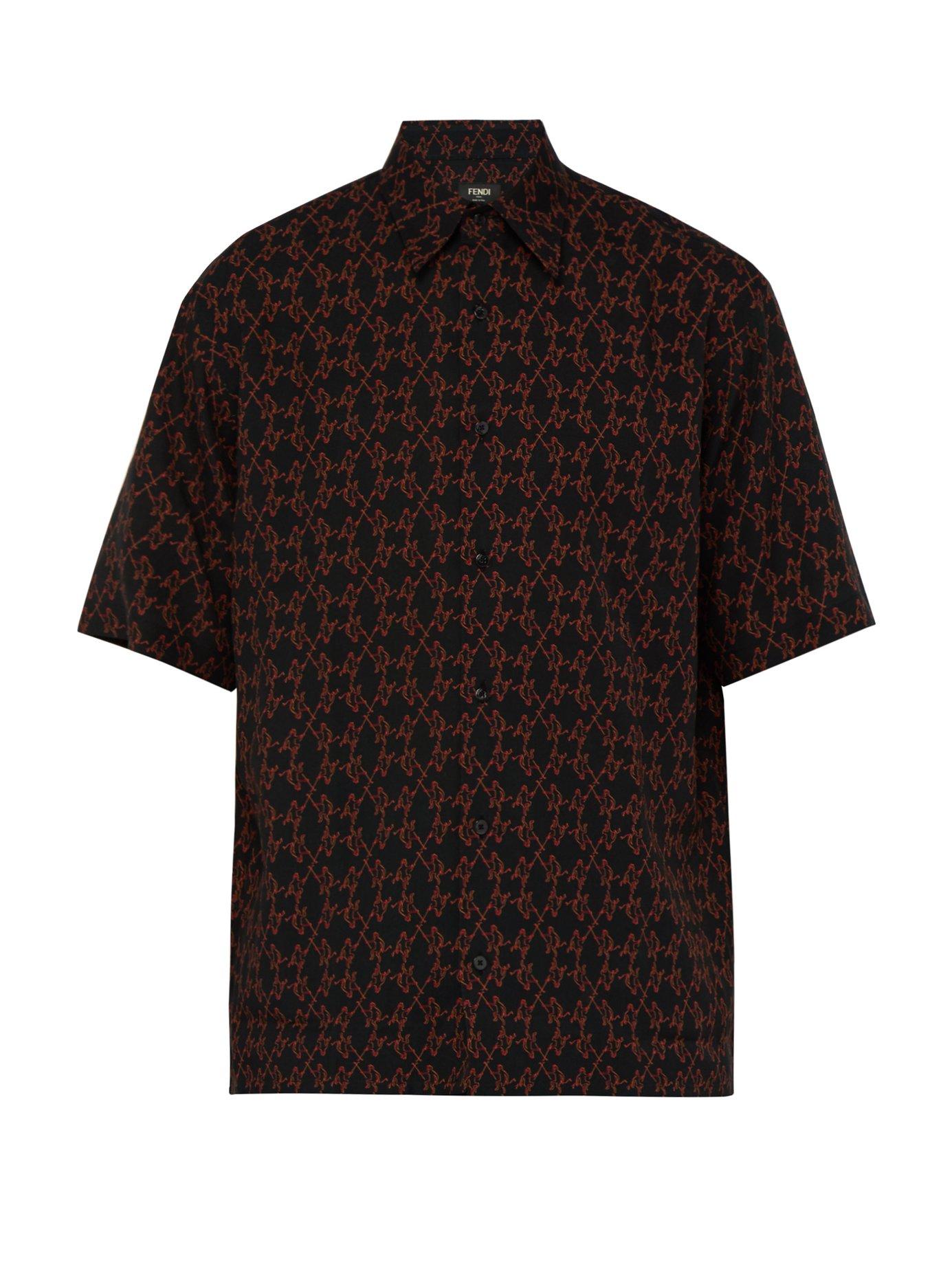 Louis Vuitton Silk Monogram Dice Print Shirt - Blue Casual Shirts