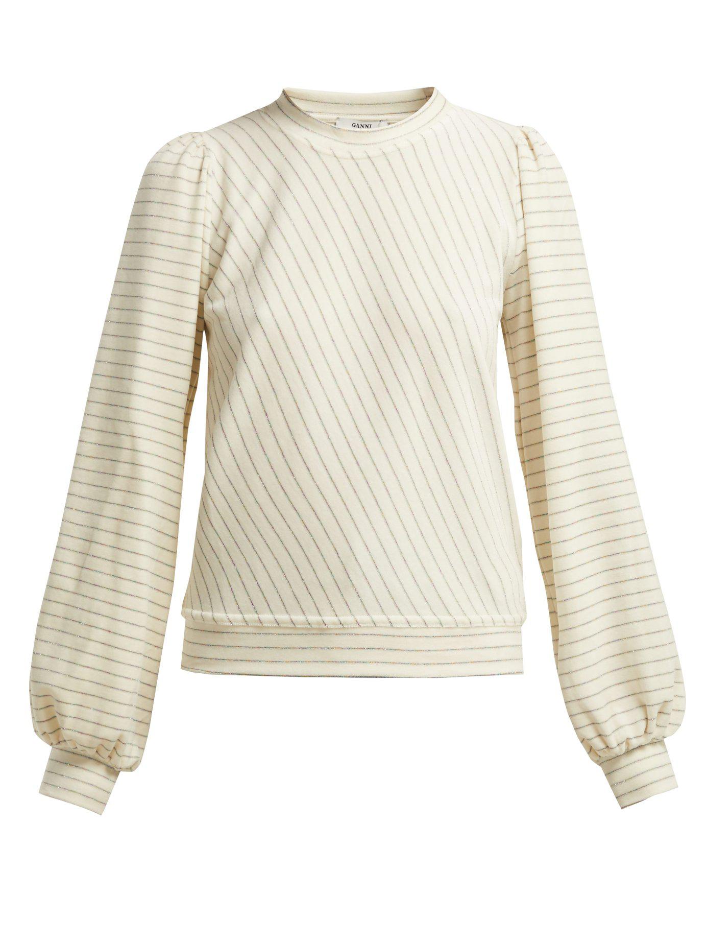 ganni velvet sweatshirt