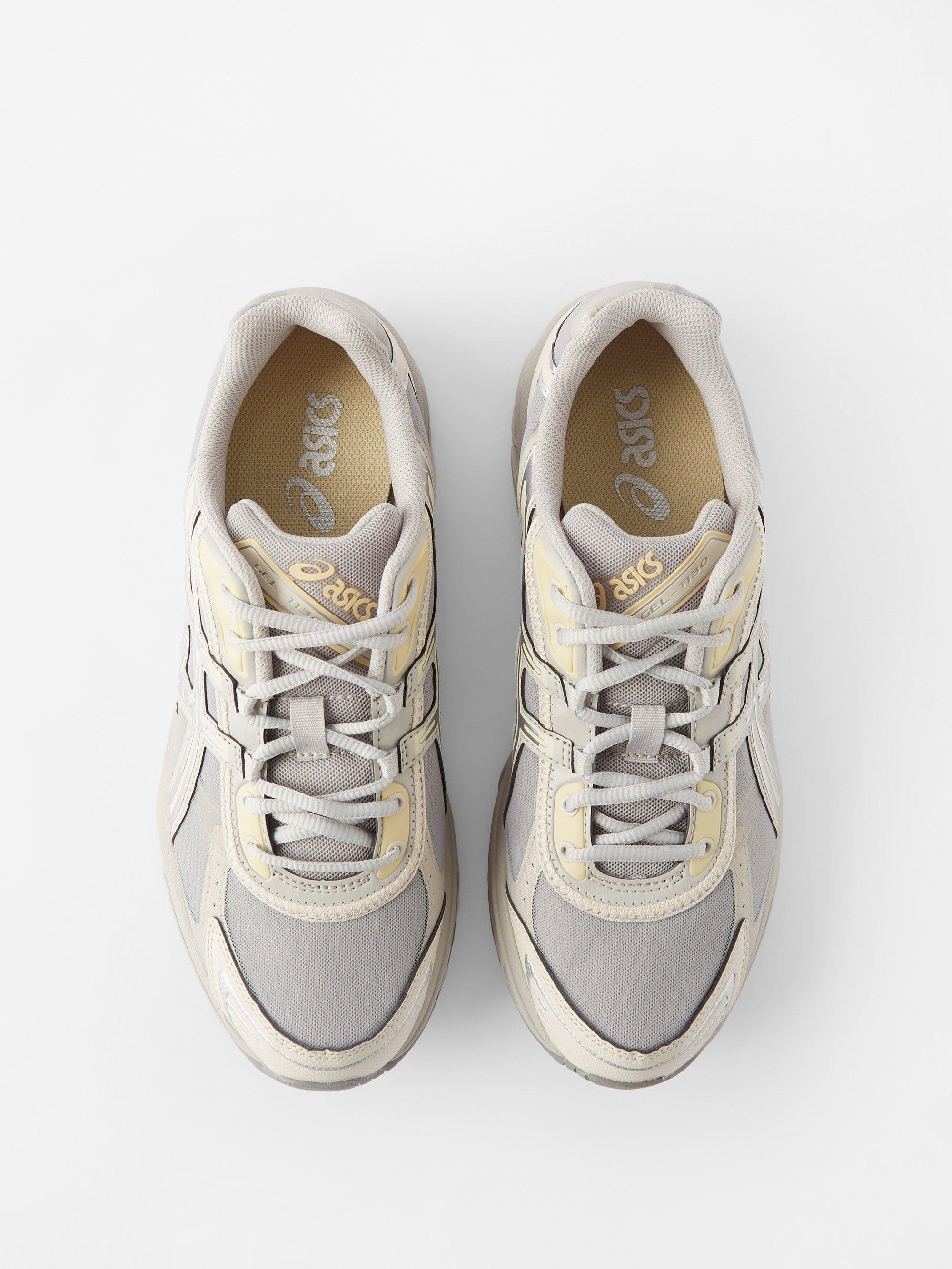 Asics Gel-1130 Faux-leather And Mesh Trainers in White for Men | Lyst