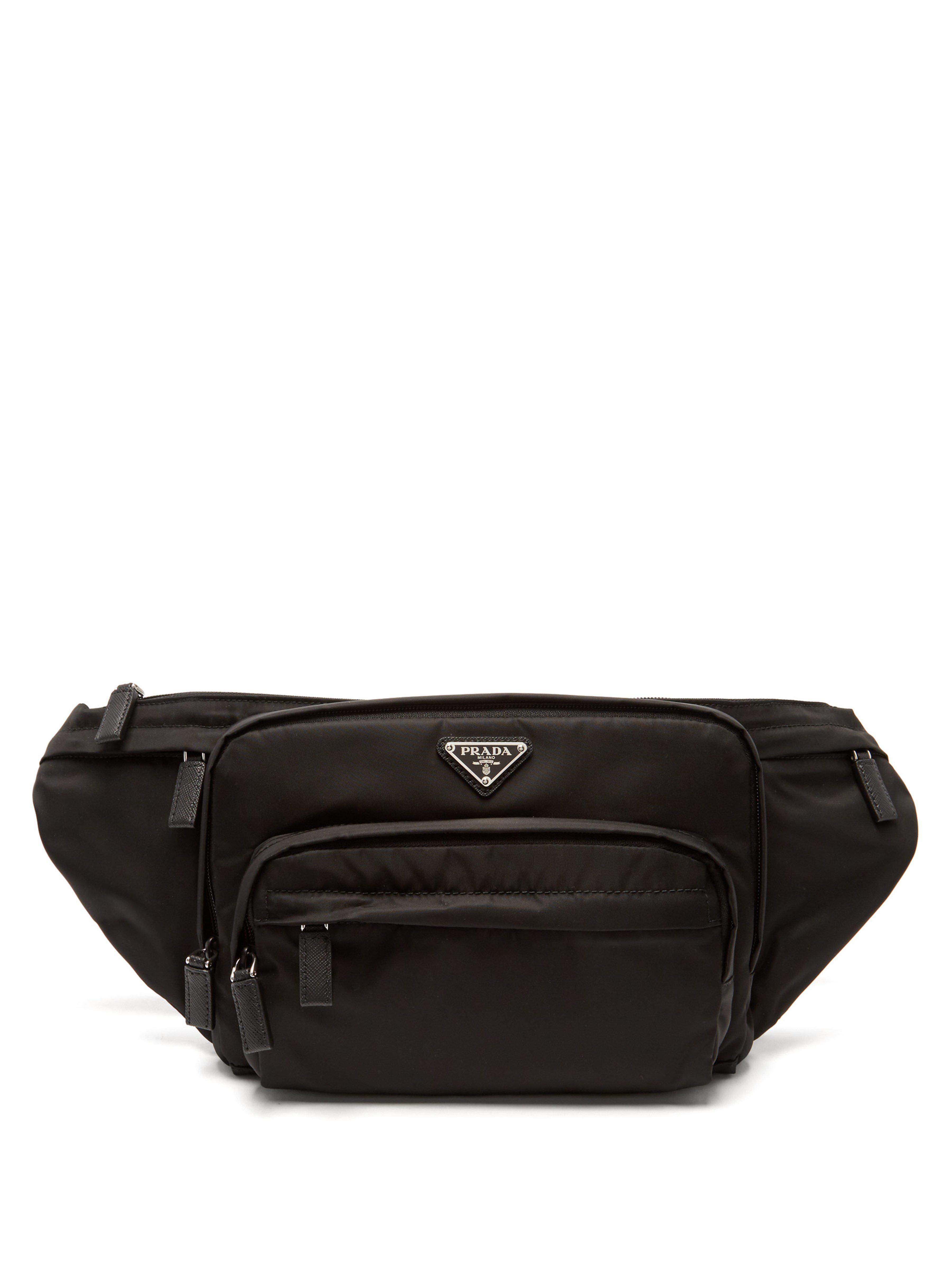 prada logo belt bag