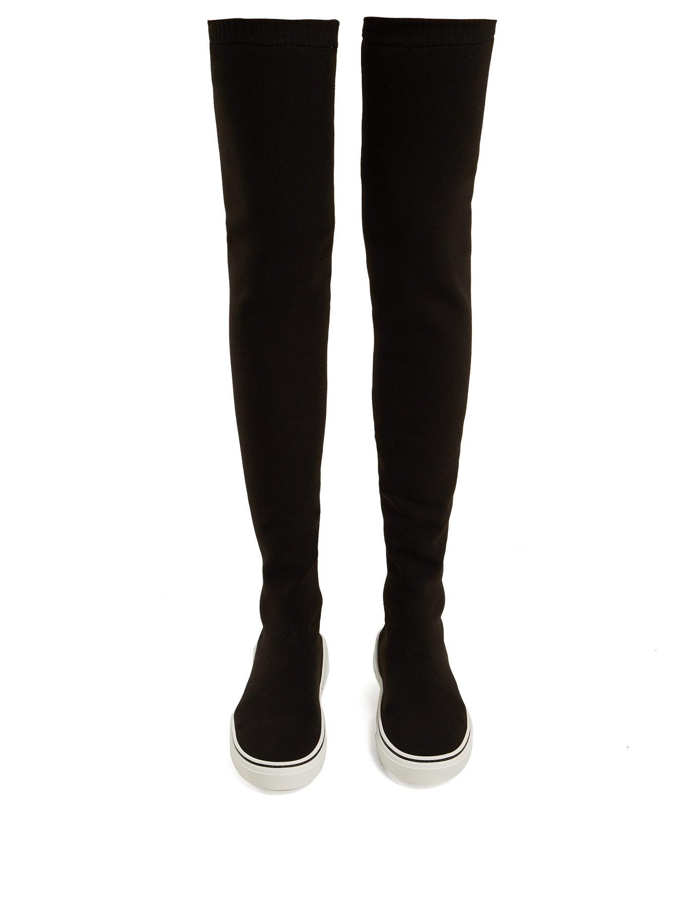 black sock boot trainers