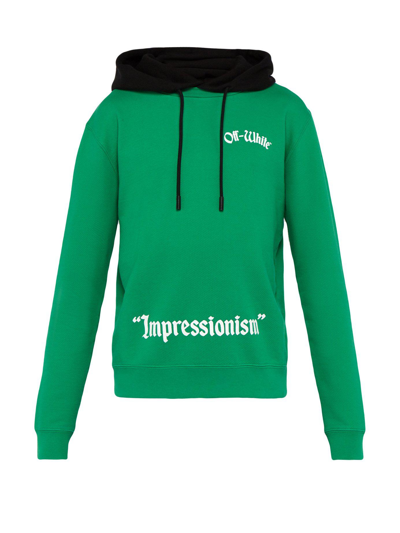 off white impressionism green