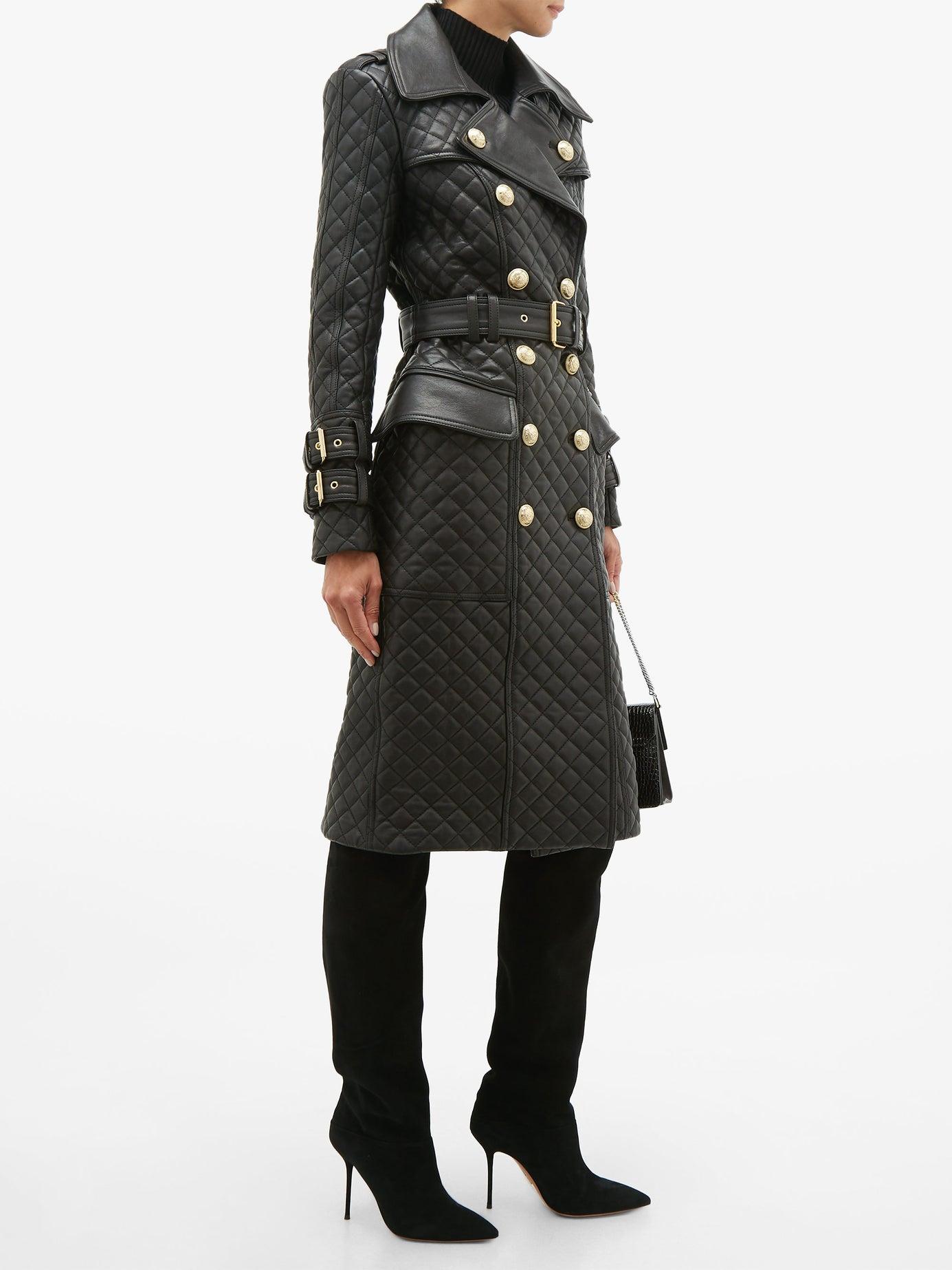 balmain trench coat