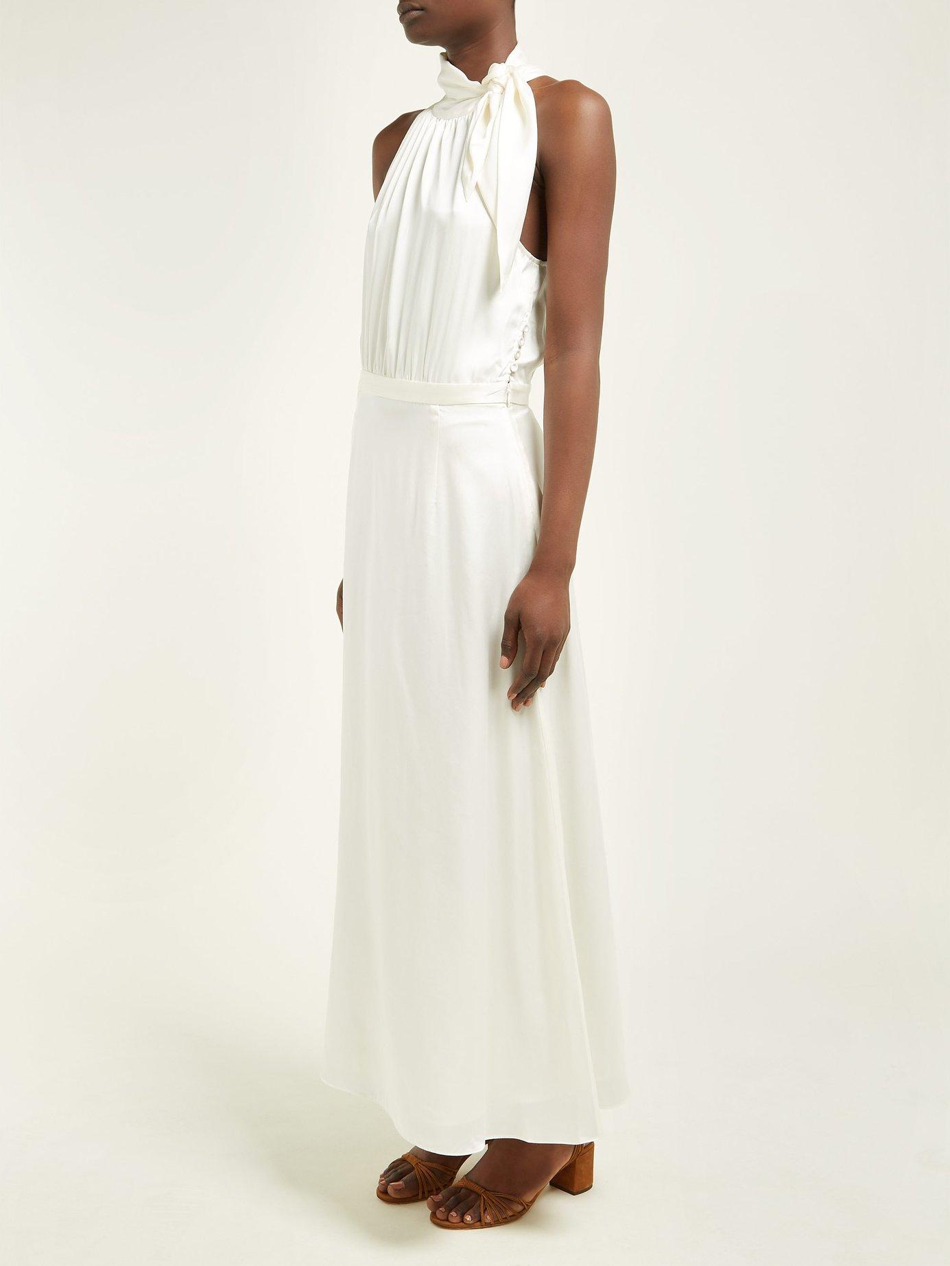 zimmermann tie neck midi dress
