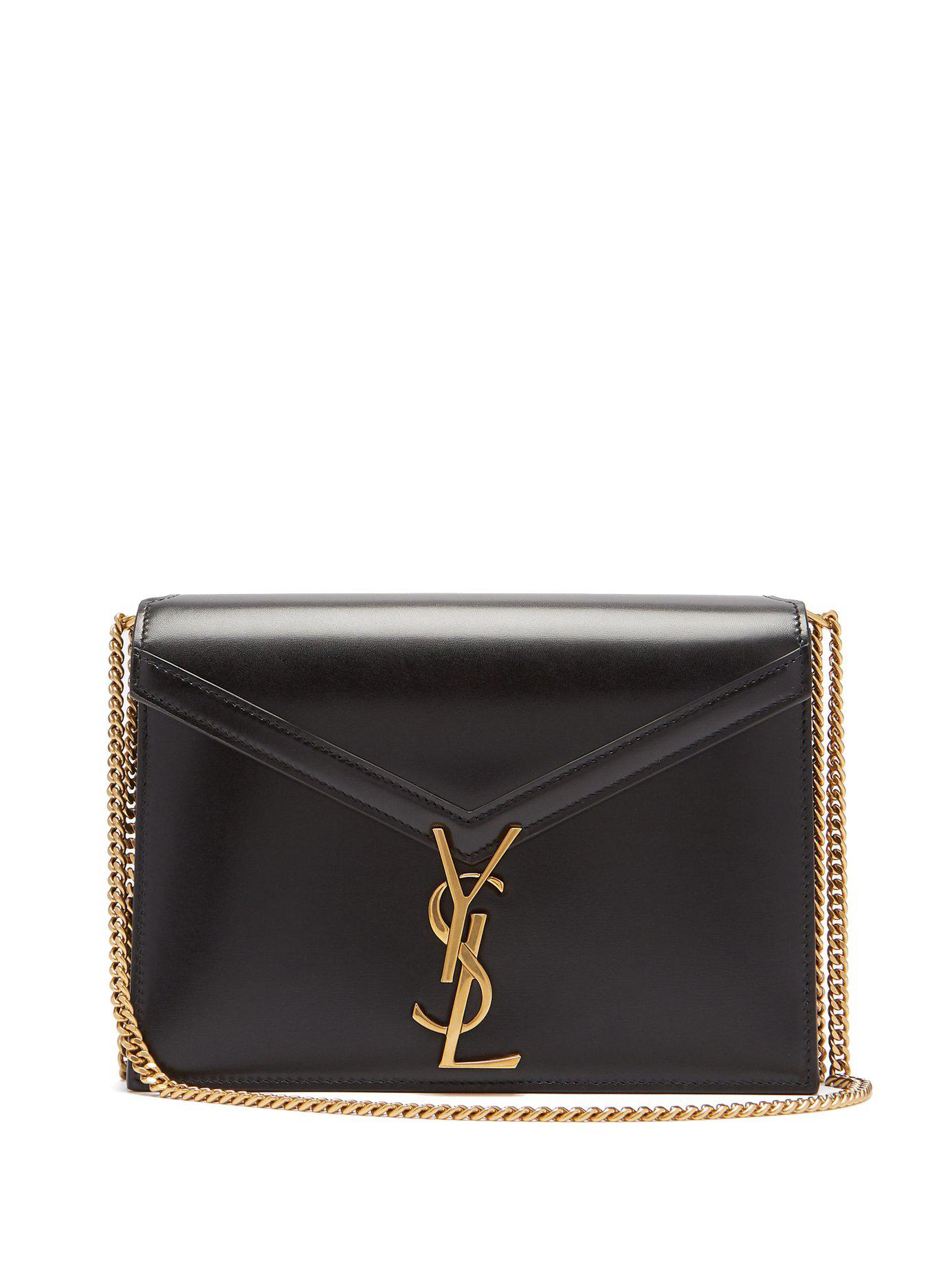 Saint Laurent Cassandra Monogram Leather Cross Body Bag in