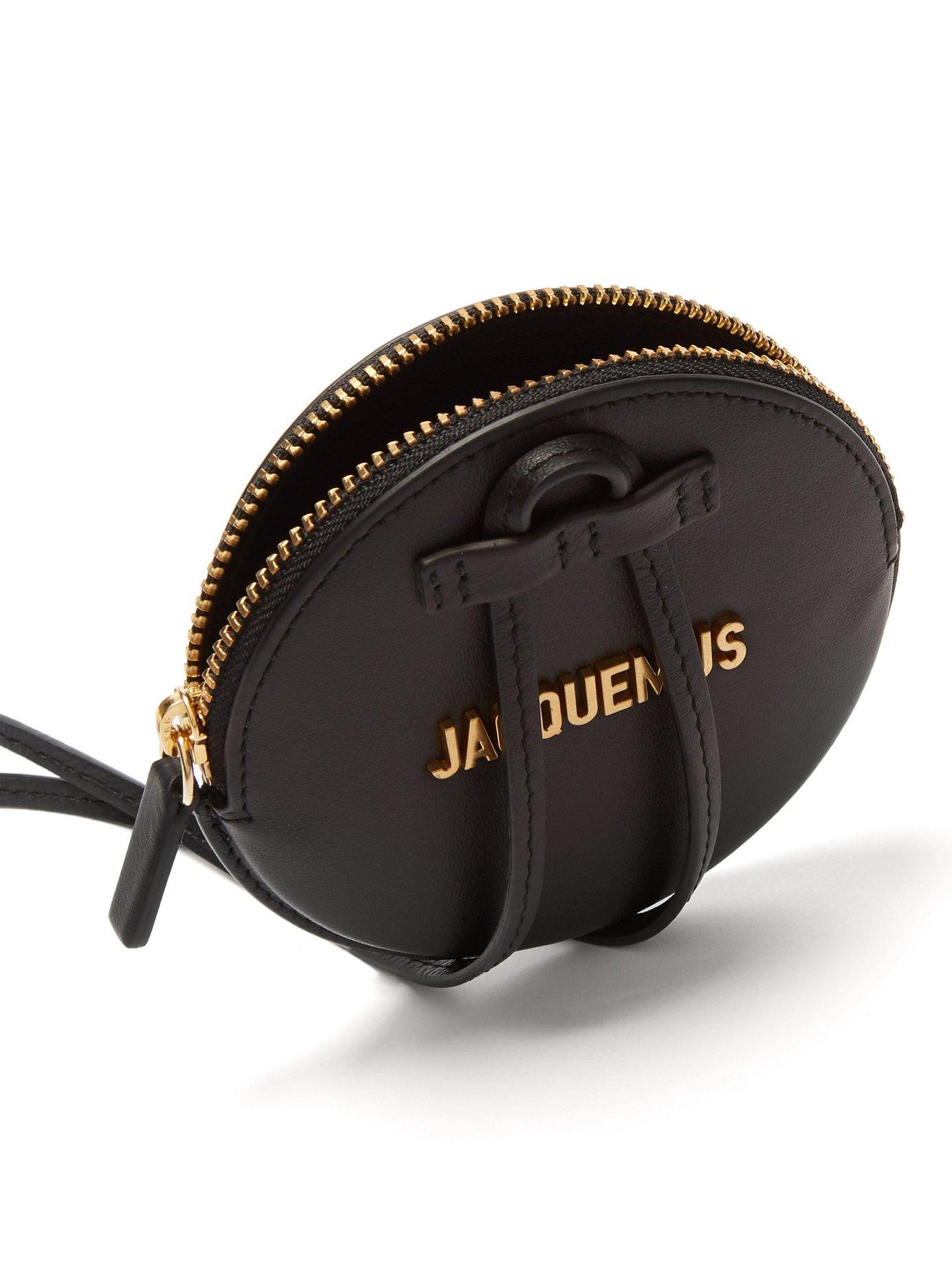 Jacquemus Le Pitchou Leather Coin Holder Necklace in Black - Lyst