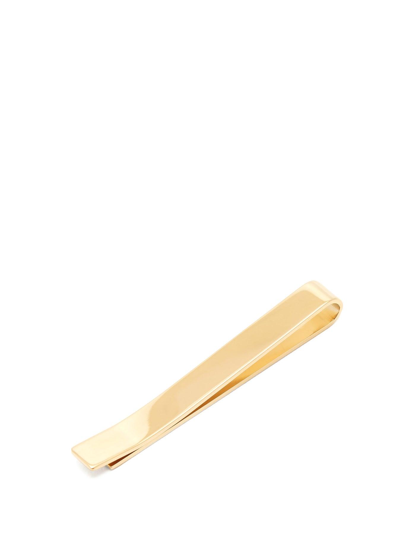 Burberry Logo-engraved Gold-plated Tie Clip in Metallic for Men | Lyst