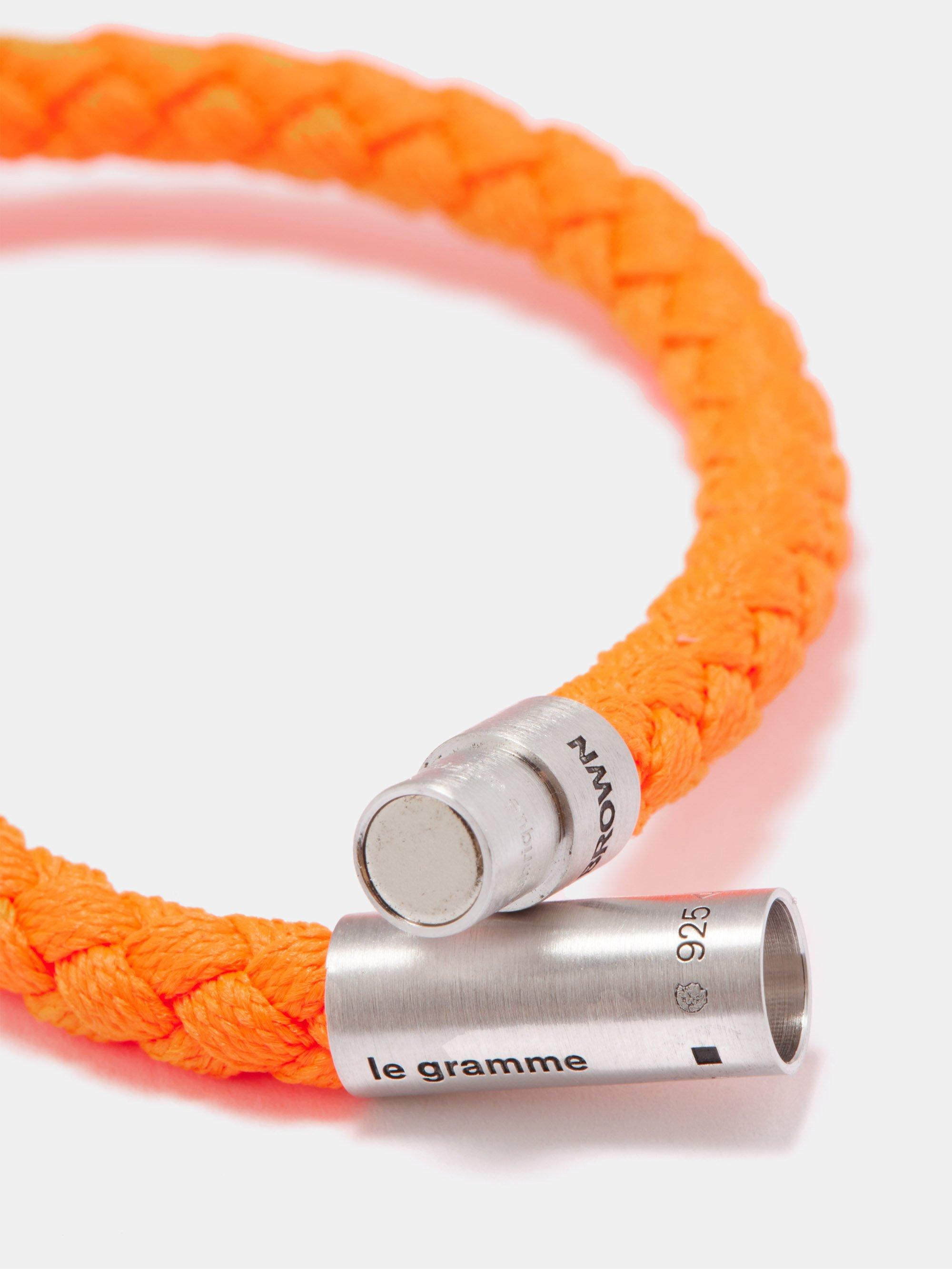 Le Gramme X Orlebar Brown Nato And Sterling-silver Bracelet in Orange for  Men | Lyst