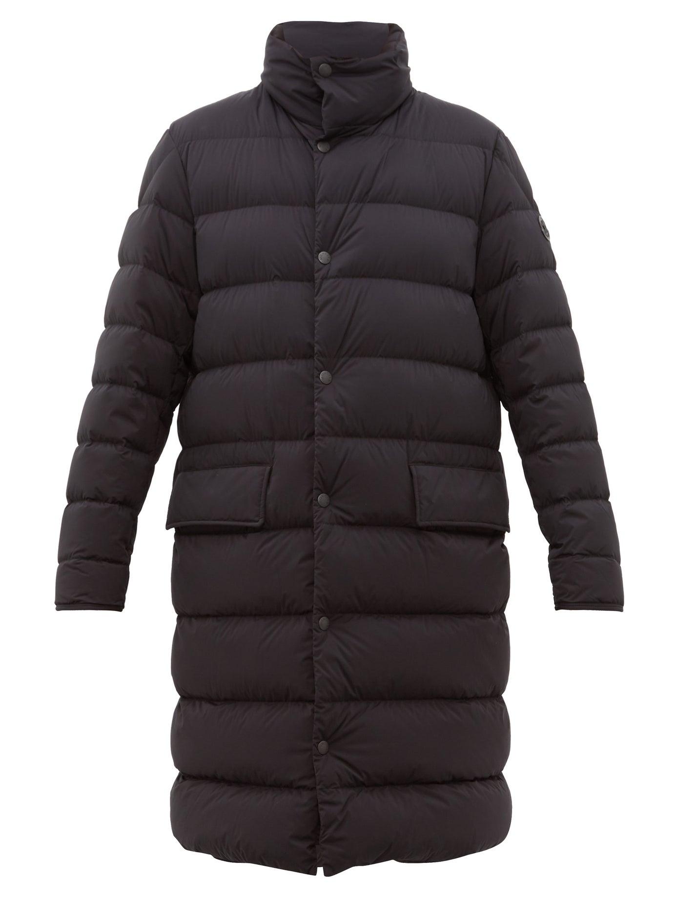 Moncler Brassens Long Quilted-down Coat in Black for Men - Lyst