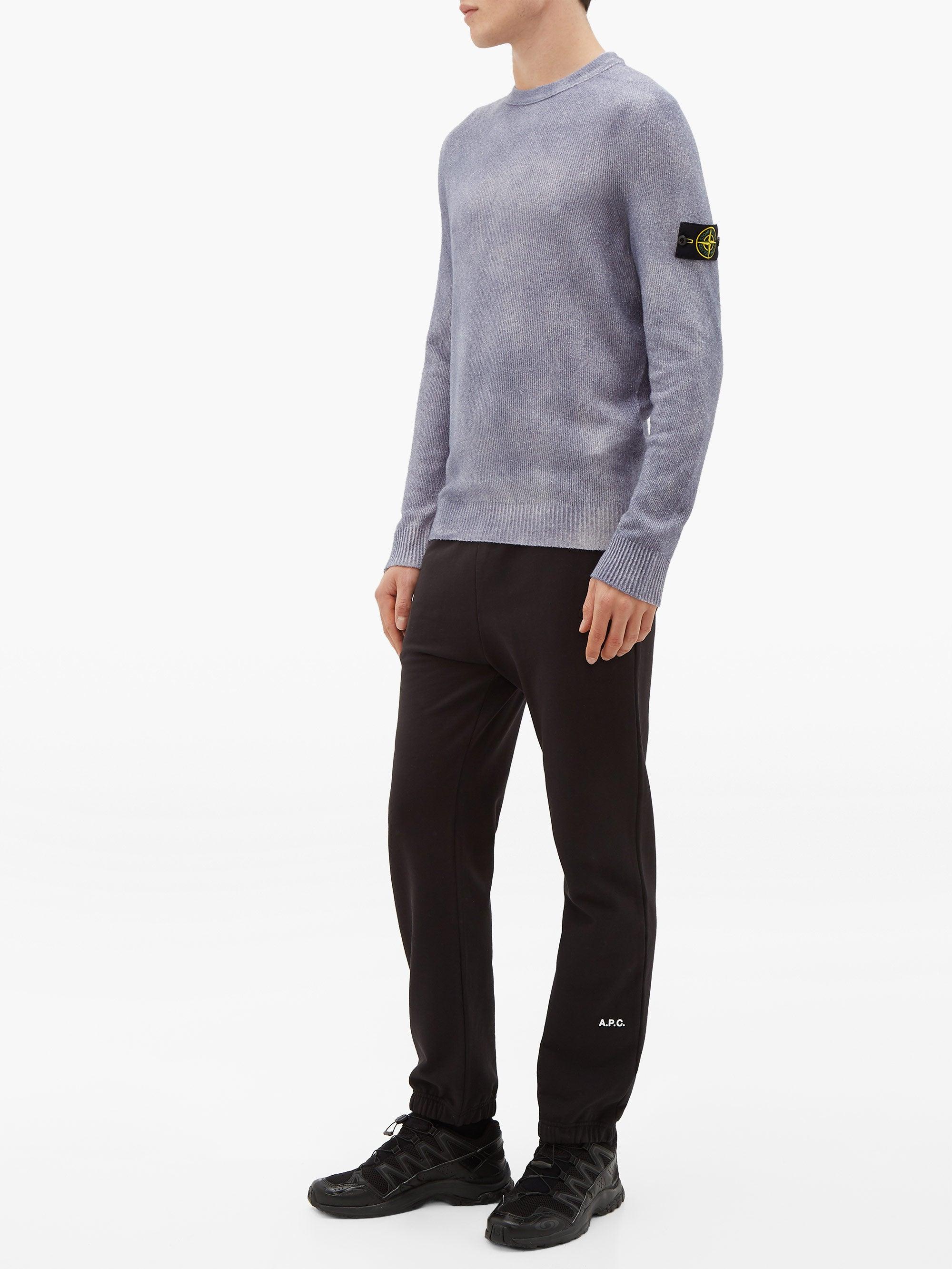 stone island hand sprayed cotton crew knit - SchoolPro: Best 