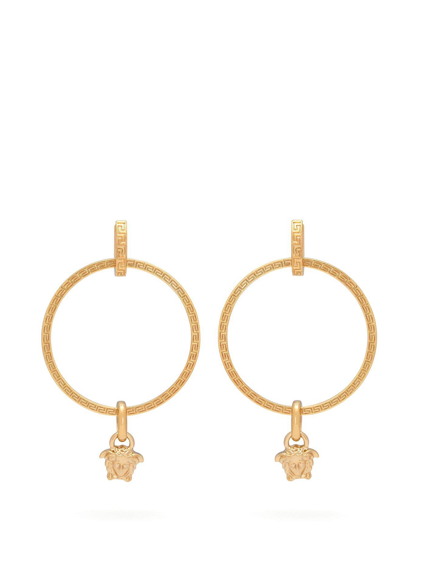 Versace Medusa Hoop Earrings in Gold (Metallic) - Lyst
