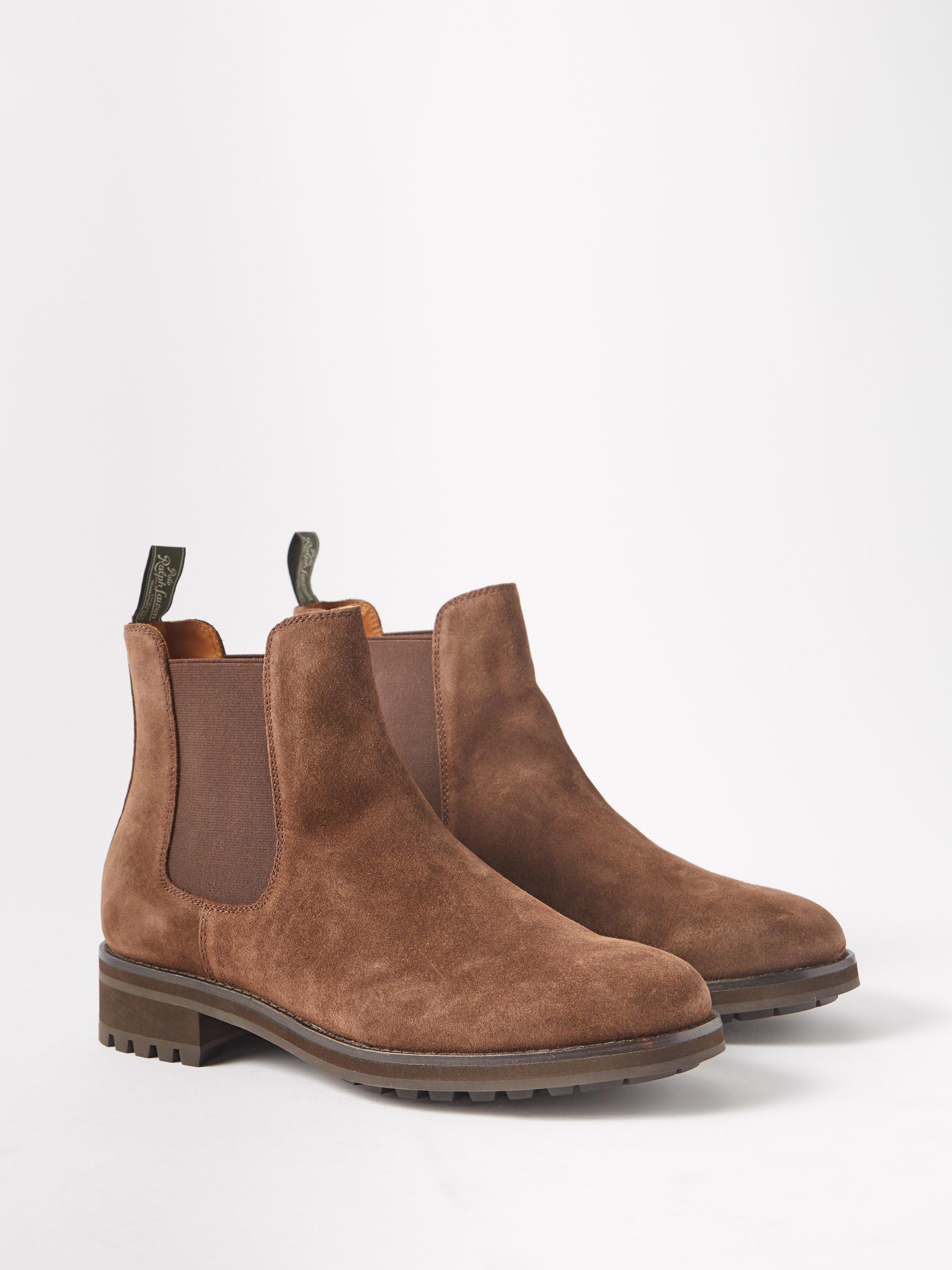 Polo Ralph Lauren Bryson Suede Chelsea Boots in Brown for Men | Lyst