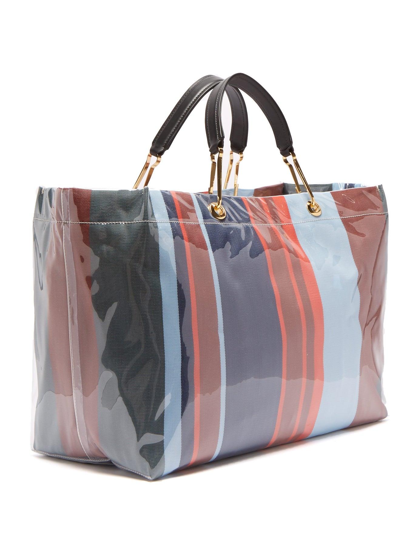 Download Marni Canvas Glossy Grip Large Pvc Tote Bag in Blue - Lyst